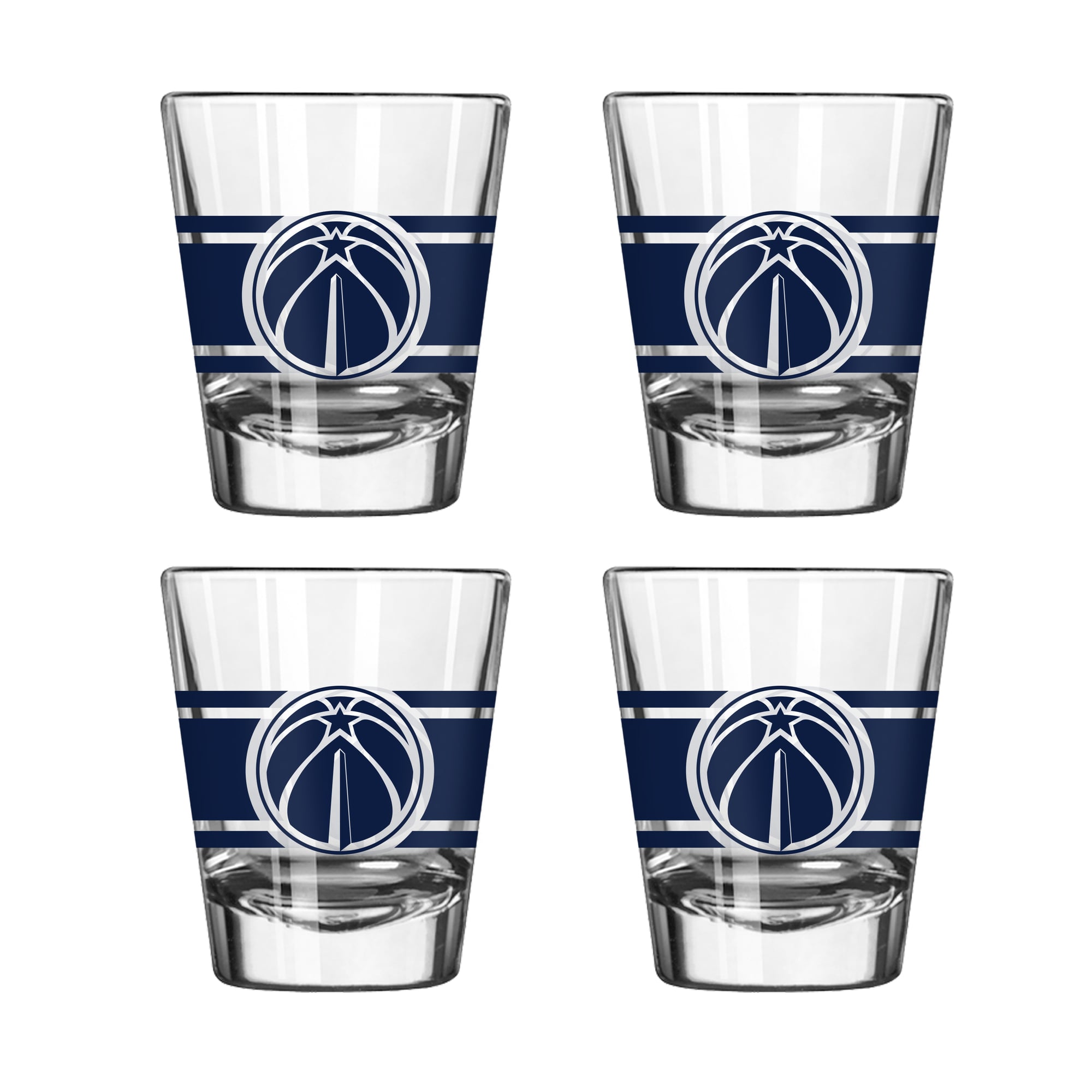 Logo Brands Washington Wizards Four-Piece Stripe Shot Glass Set