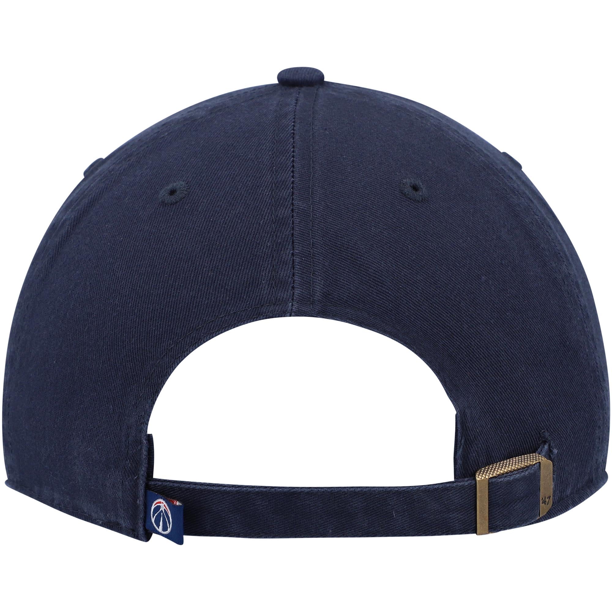 Men's '47  Navy Washington Wizards Core Logo Clean Up Adjustable Hat
