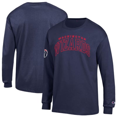  Washington Wizards Champion Jersey Long Sleeve T-Shirt - Navy