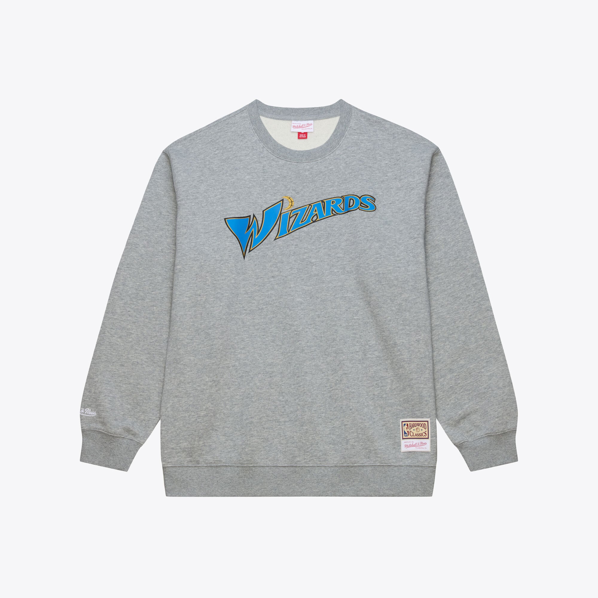 Men's Mitchell & Ness Heather Gray Washington Wizards Walk-Off Fleece Sweatshirt