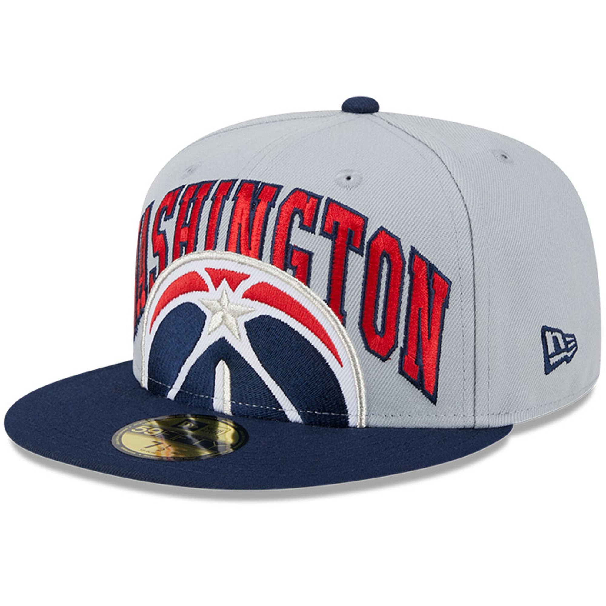 Men's Washington Wizards New Era Gray/Navy Tip-Off Two-Tone 59FIFTY Fitted Hat