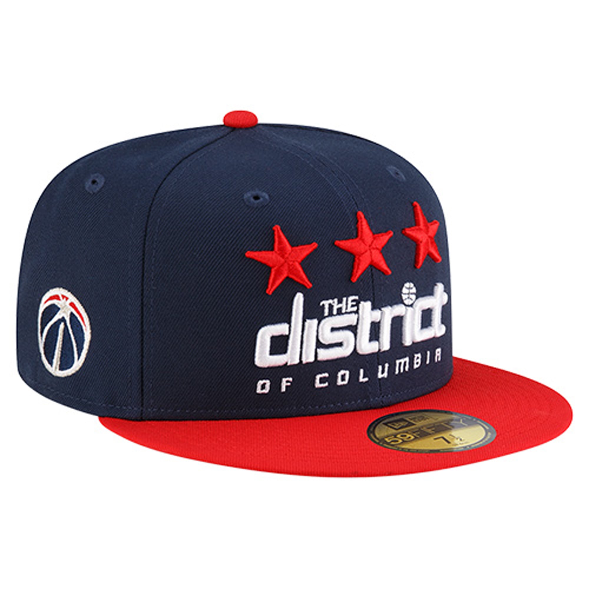 Men's Washington Wizards New Era Navy Statement Edition Jersey Hook 59Fifty Fitted Hat