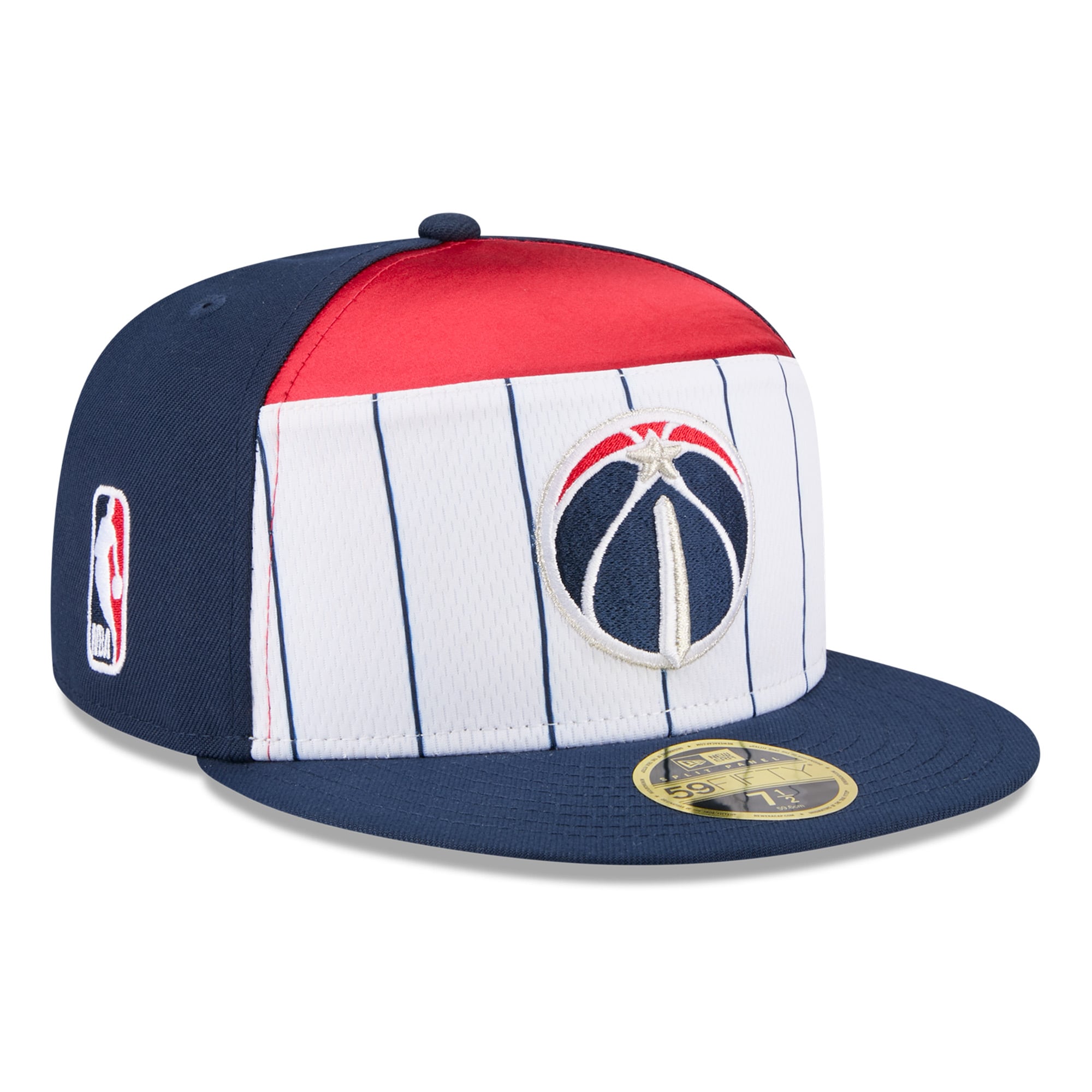 Men's Washington Wizards New Era White/Navy 2025 NBA Tip Off Split Panel 59FIFTY Fitted Hat