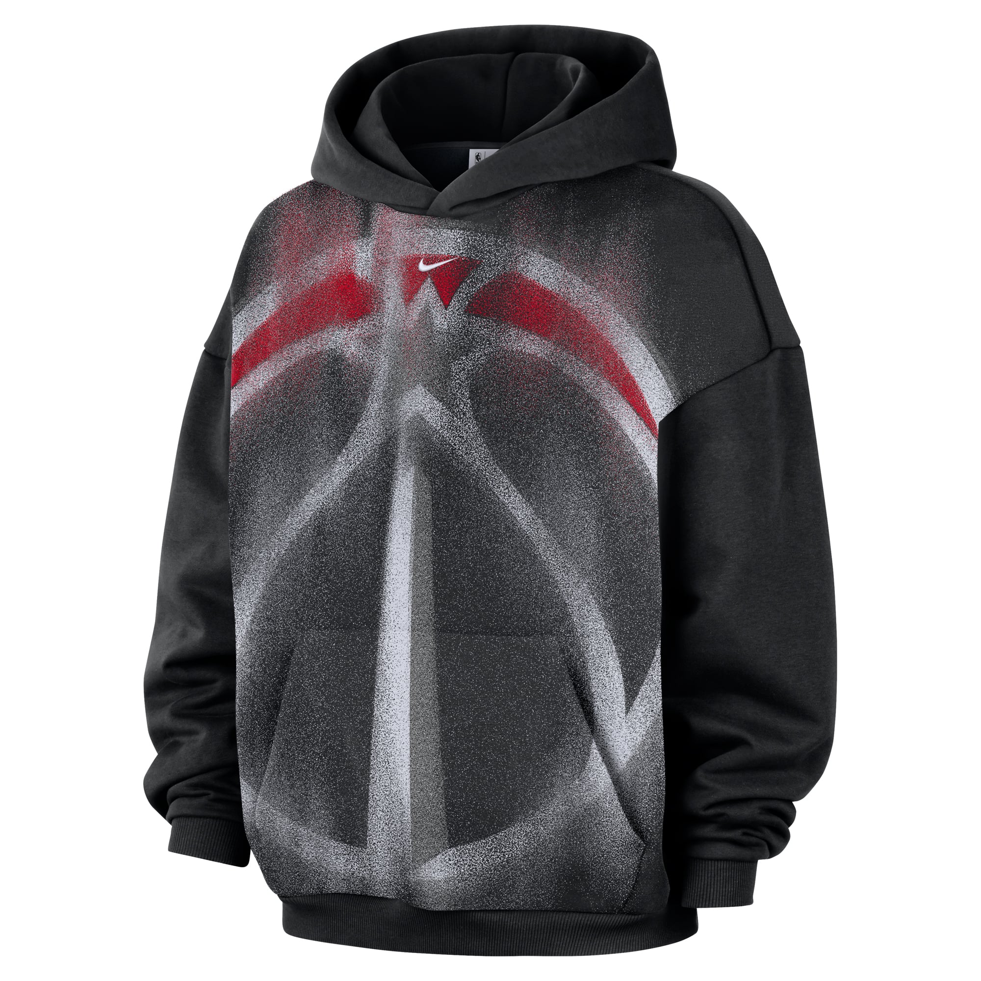 Sweat à capuche en polaire Nike Black Washington Wizards 2026 Standard Issue Practice Icon pour homme