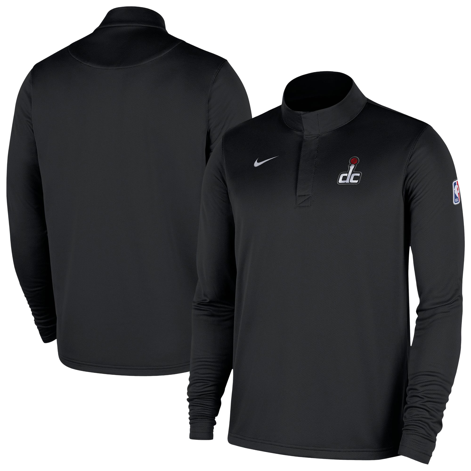 Men's Nike Navy Washington Wizards Authentic Coaches Quarter-Zip Dri-FIT Top