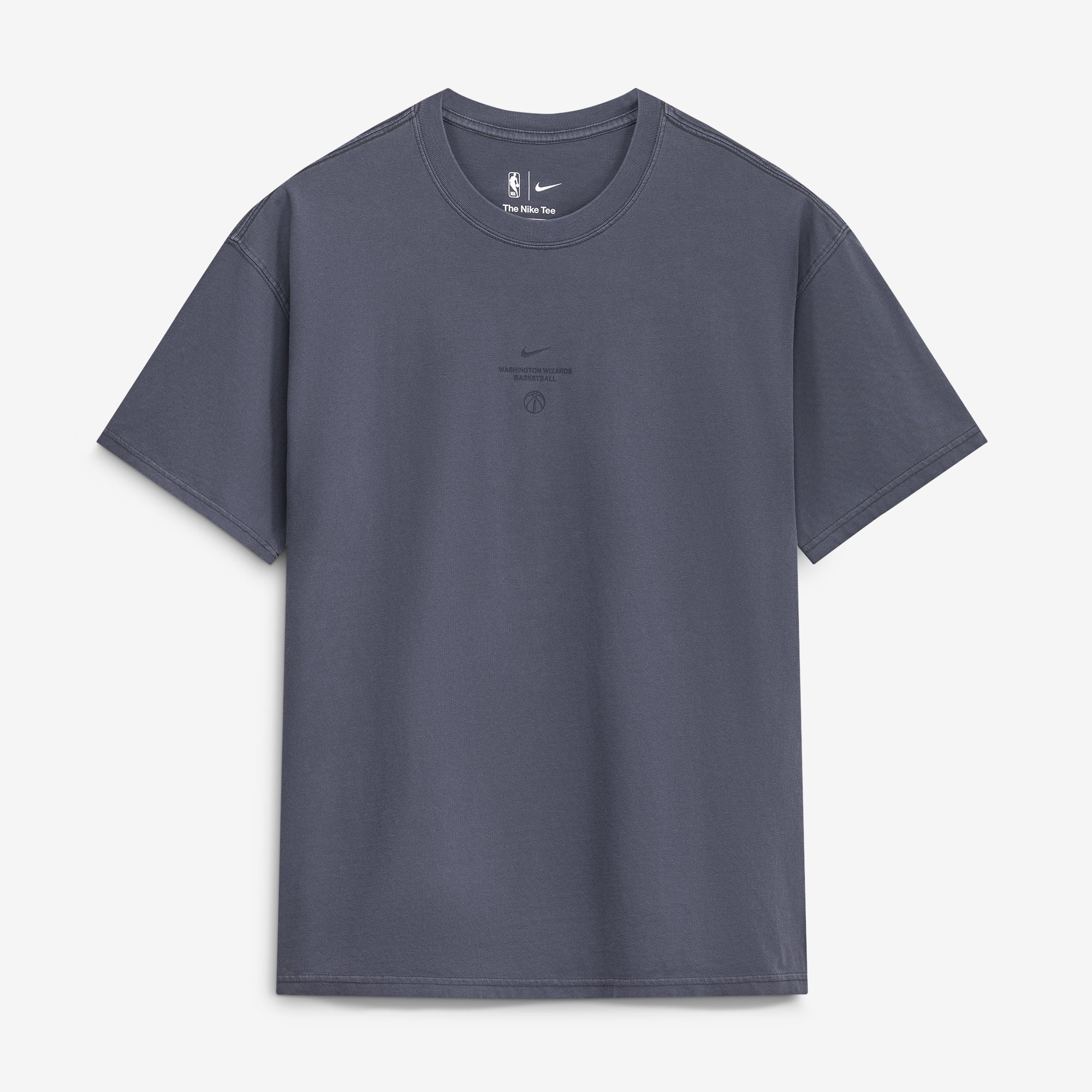 T-shirt Nike Max 90 d'avant-match, bleu marine, Washington Wizards, édition standard 2026, pour homme