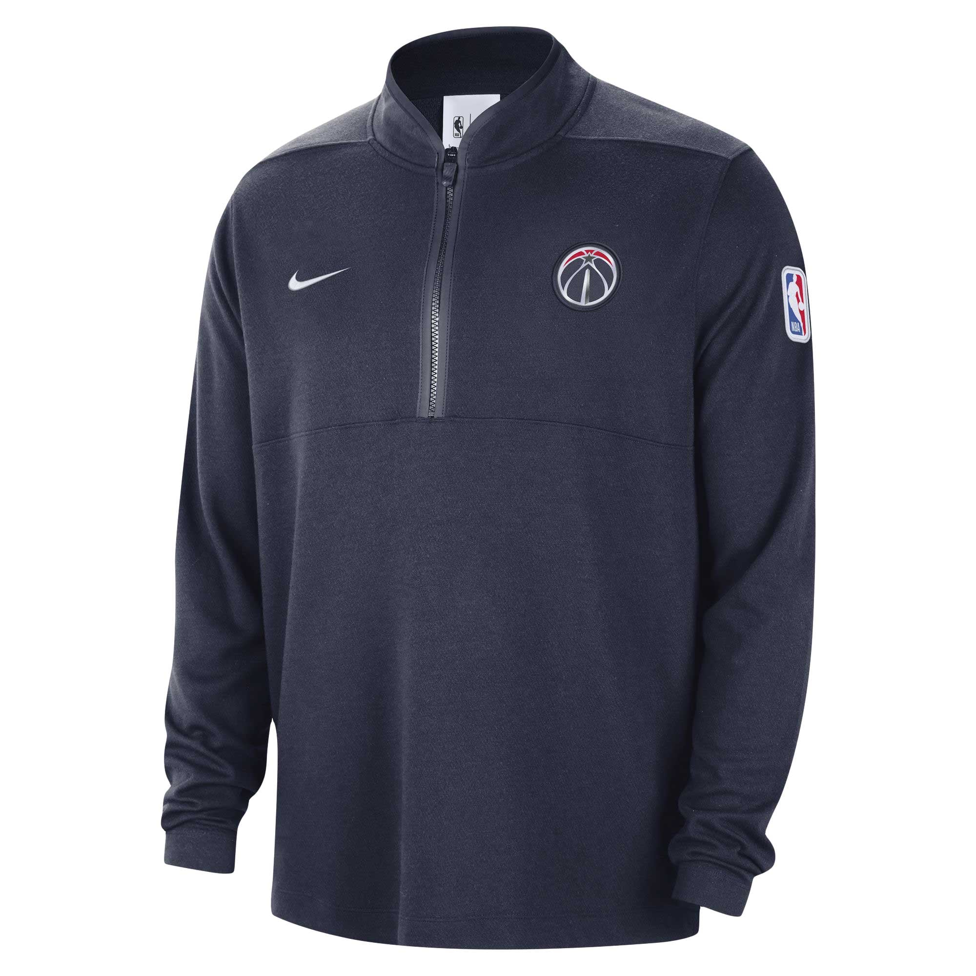 Men's Nike Navy Washington Wizards Authentic Performance Half-Zip Jacket