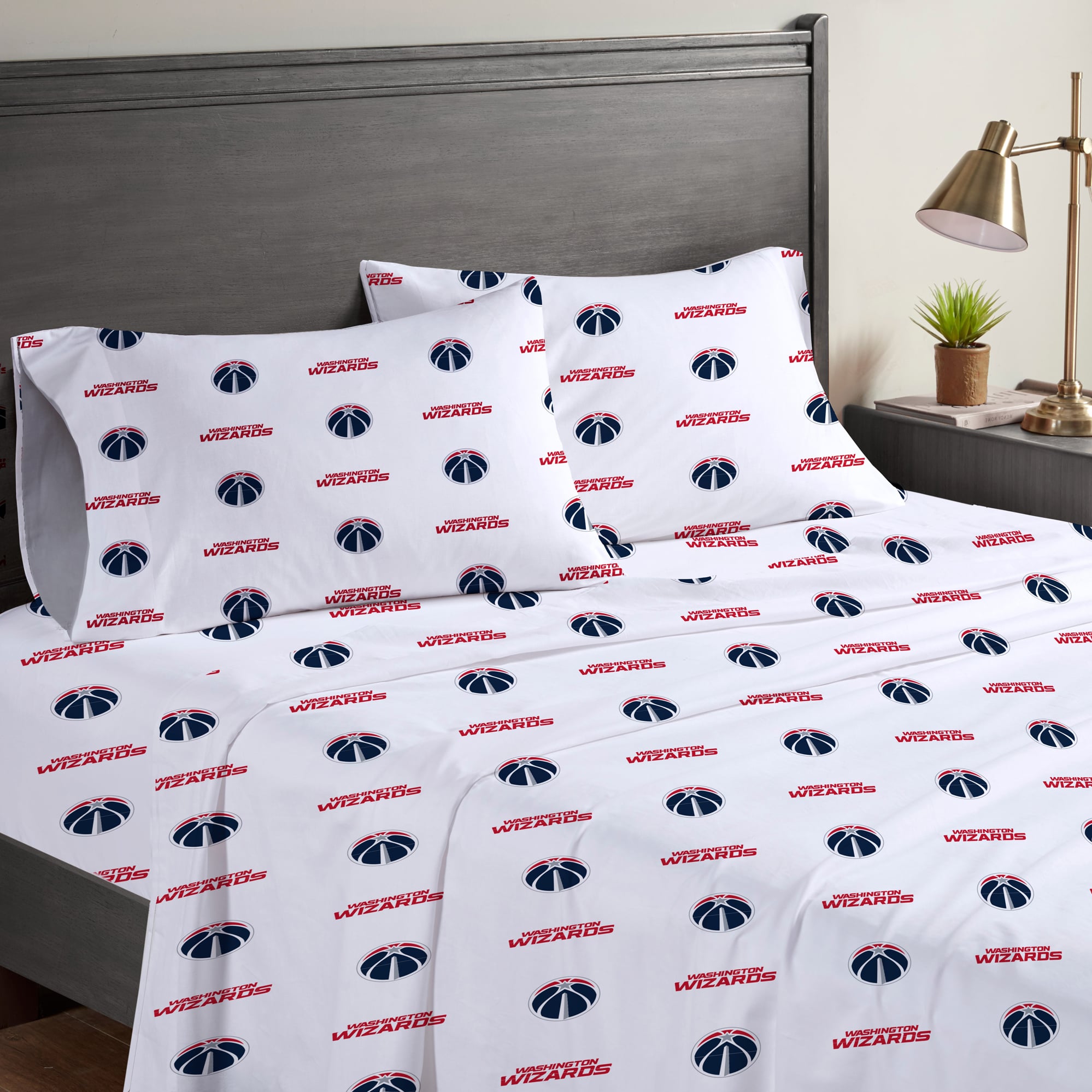 Pegasus Washington Wizards Four-Piece Queen Sheet Set
