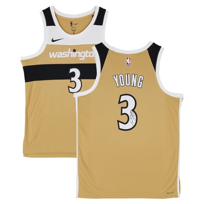 Trae Young Washington Wizards Autographed Fanatics Authentic Gold Nike 2025-26 City Edition Swingman Jersey