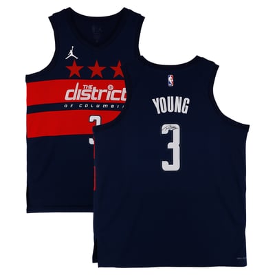 Trae Young Washington Wizards Autographed Fanatics Authentic Nike 2025-26 Navy Statement Swingman Jersey 