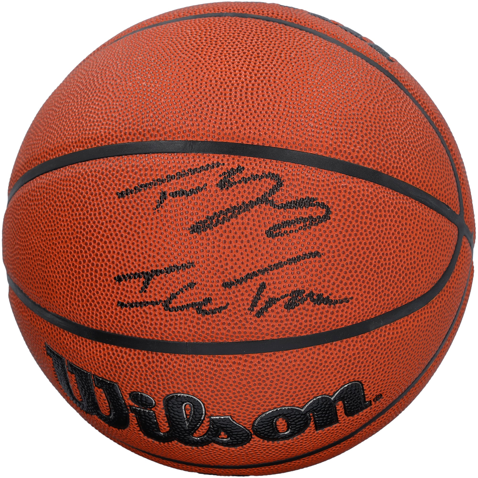 Ballon de basket-ball Wilson Authentic Series autographié par Trae Young des Washington Wizards, pour intérieur/extérieur, avec inscription « Ice Trae ».