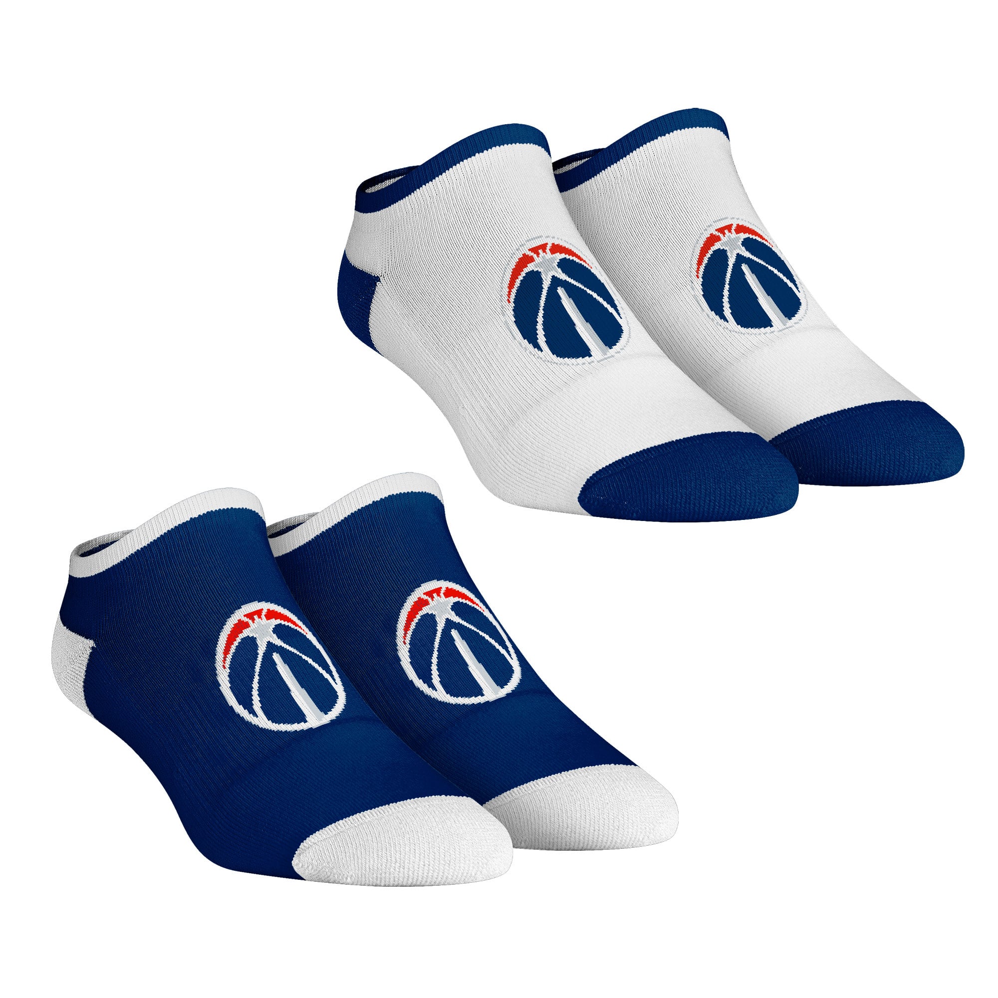 Ensemble de 2 paires de chaussettes basses Rock Em Washington Wizards Core Team pour femmes