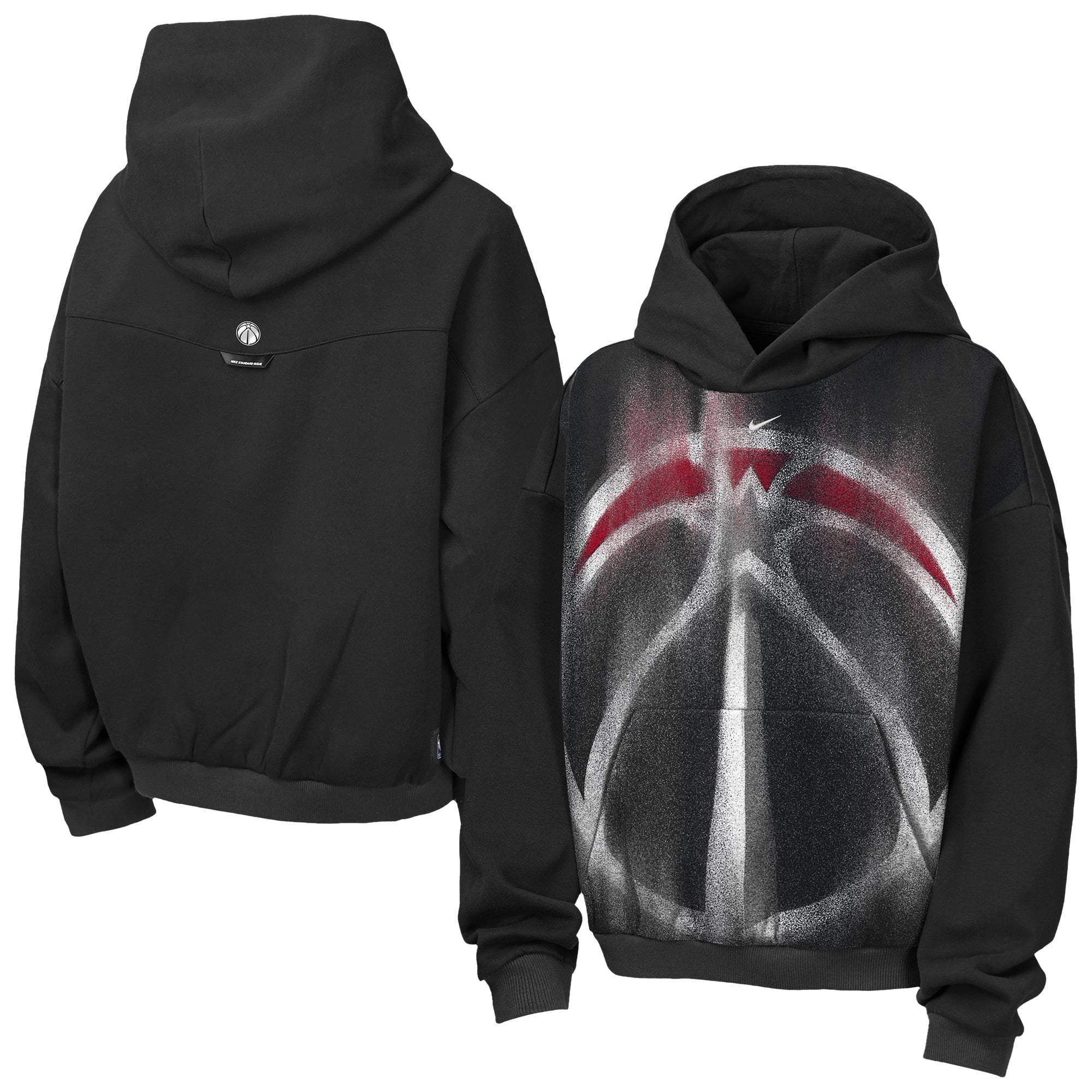 Sweat à capuche Nike noir pour enfant Washington Wizards 2026 Standard Issue Practice Icon Fleece