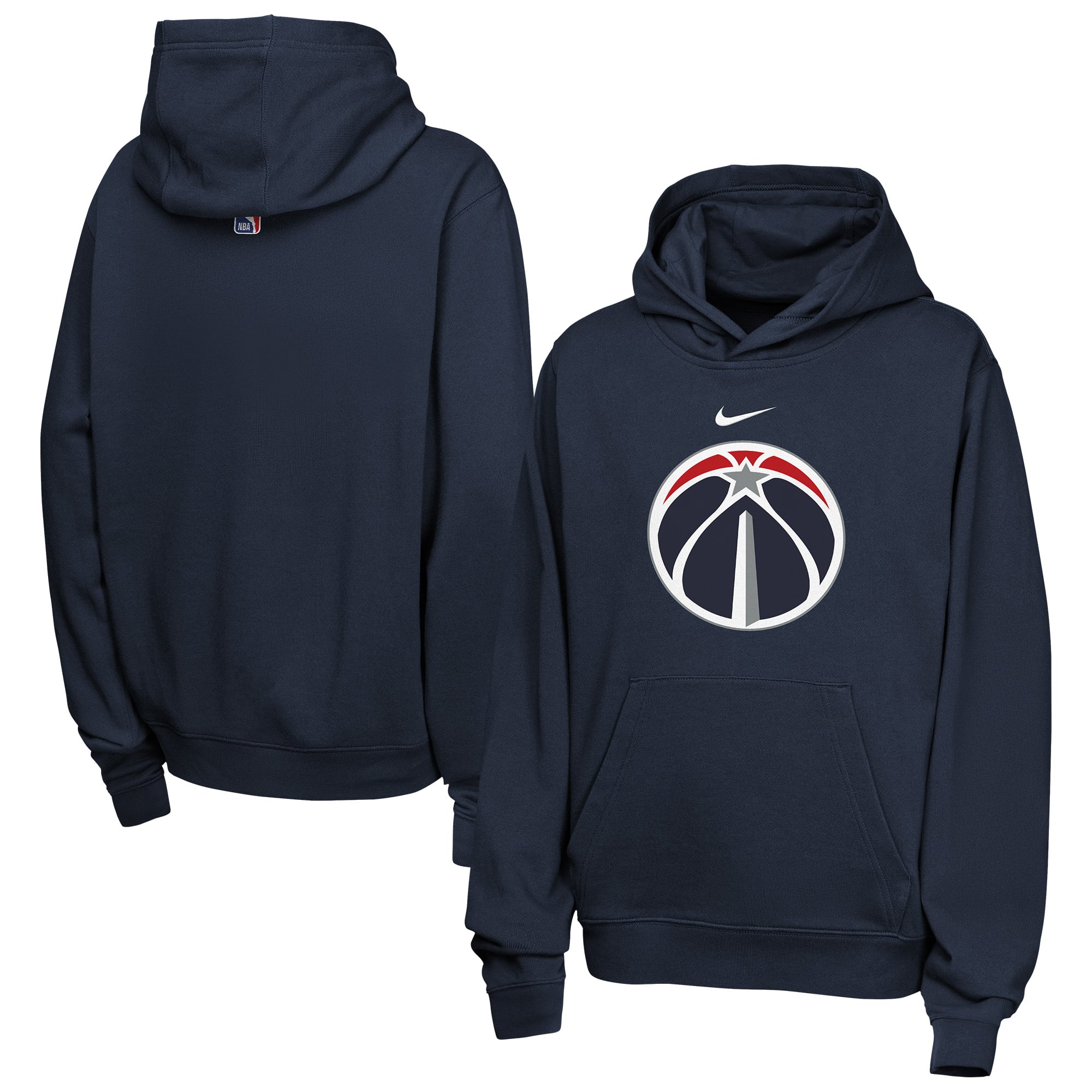 Sweat à capuche Nike bleu marine Washington Wizards Essential Logo Club pour enfant