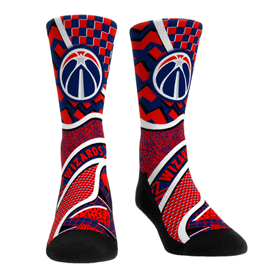  Washington Wizards Rock Em Youth Ball Pattern Crew Socks - Blue