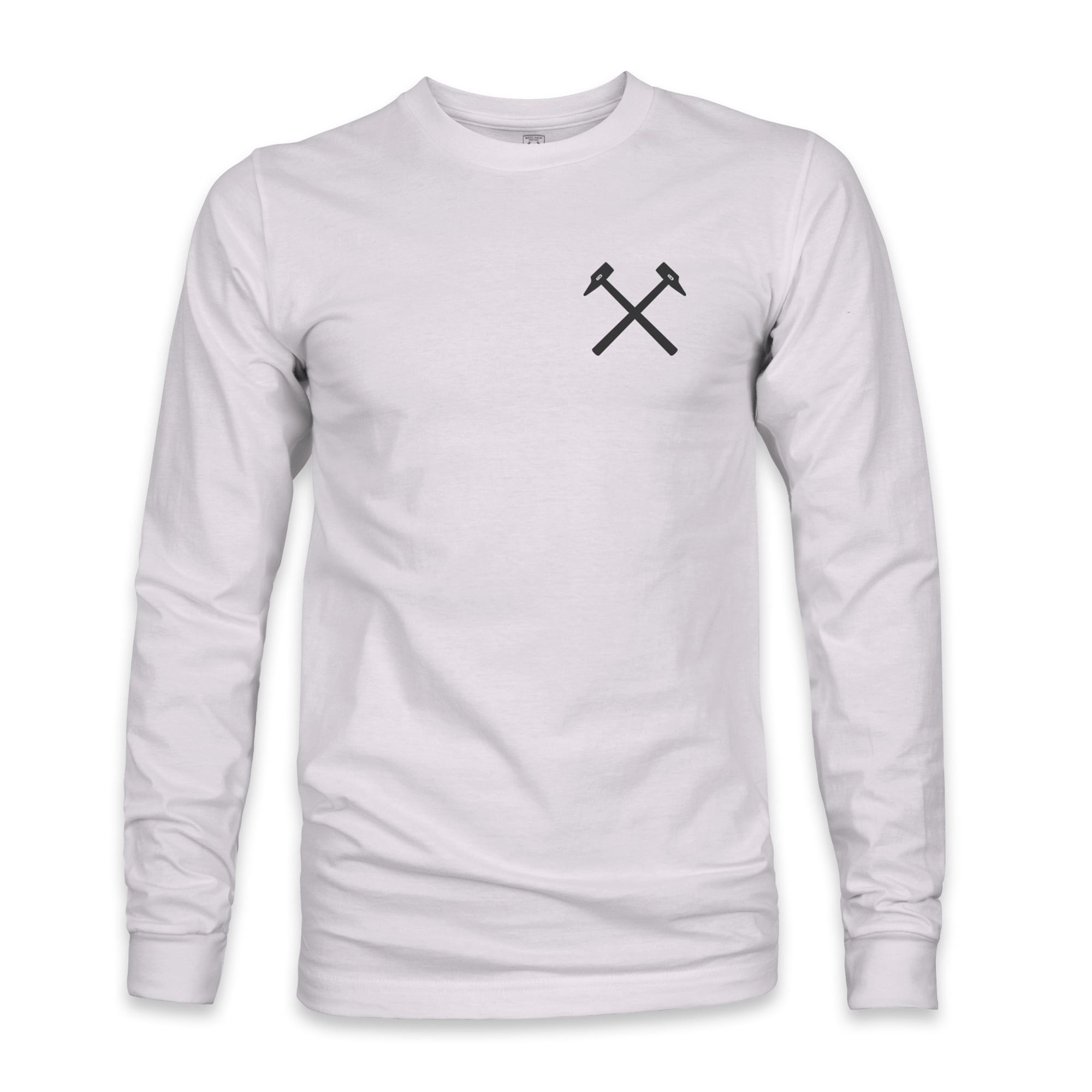 Men's 1863FC  Gray West Ham United Back Team Arch Long Sleeve T-Shirt
