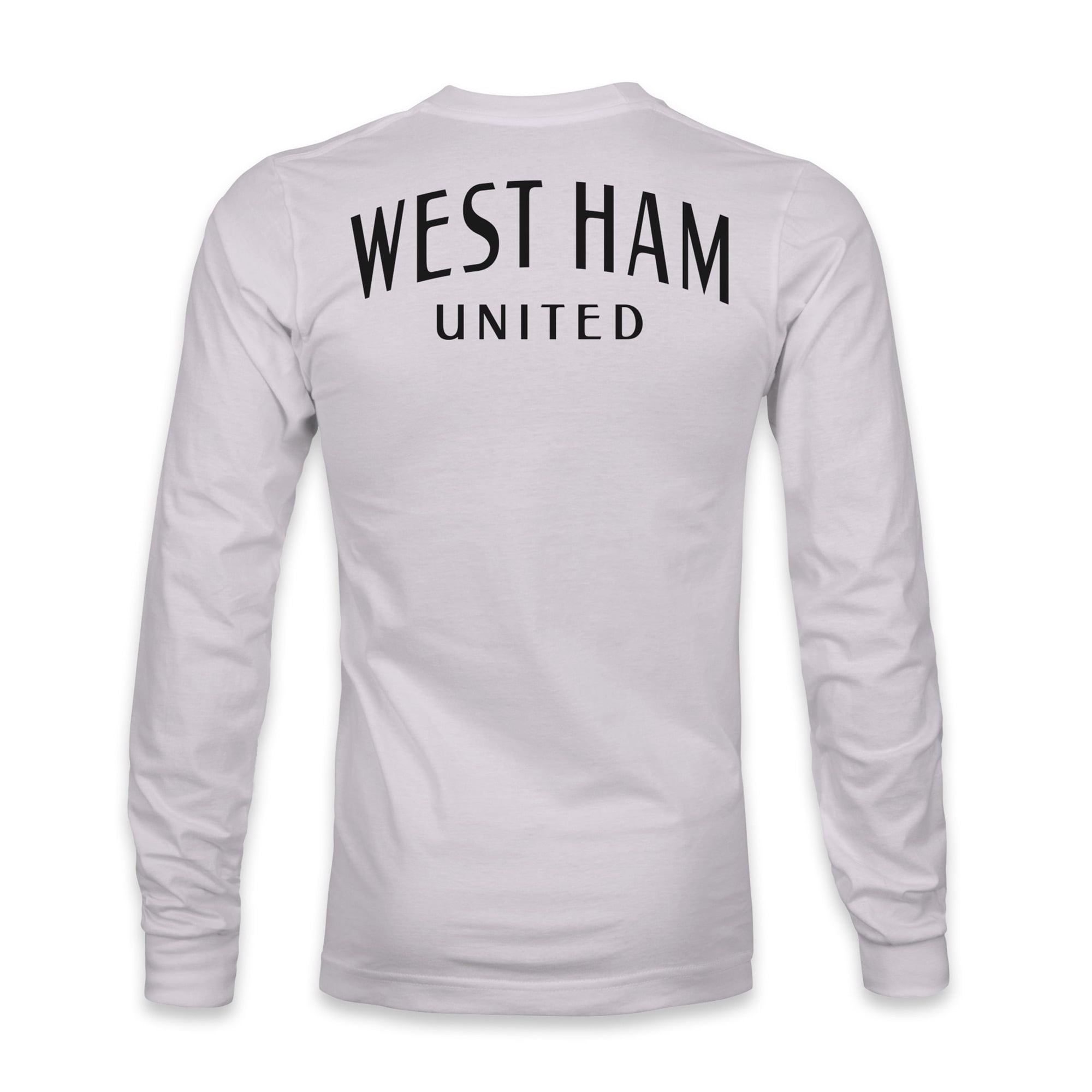 Men's 1863FC  Gray West Ham United Back Team Arch Long Sleeve T-Shirt