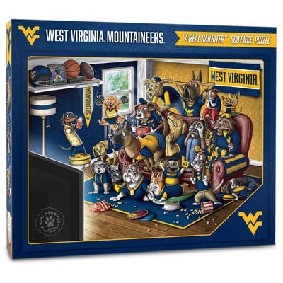 West Virginia Mountaineers Fanpoint Purebred Fans 18'' x 24'' A Real Nailbiter 500-Piece Puzzle