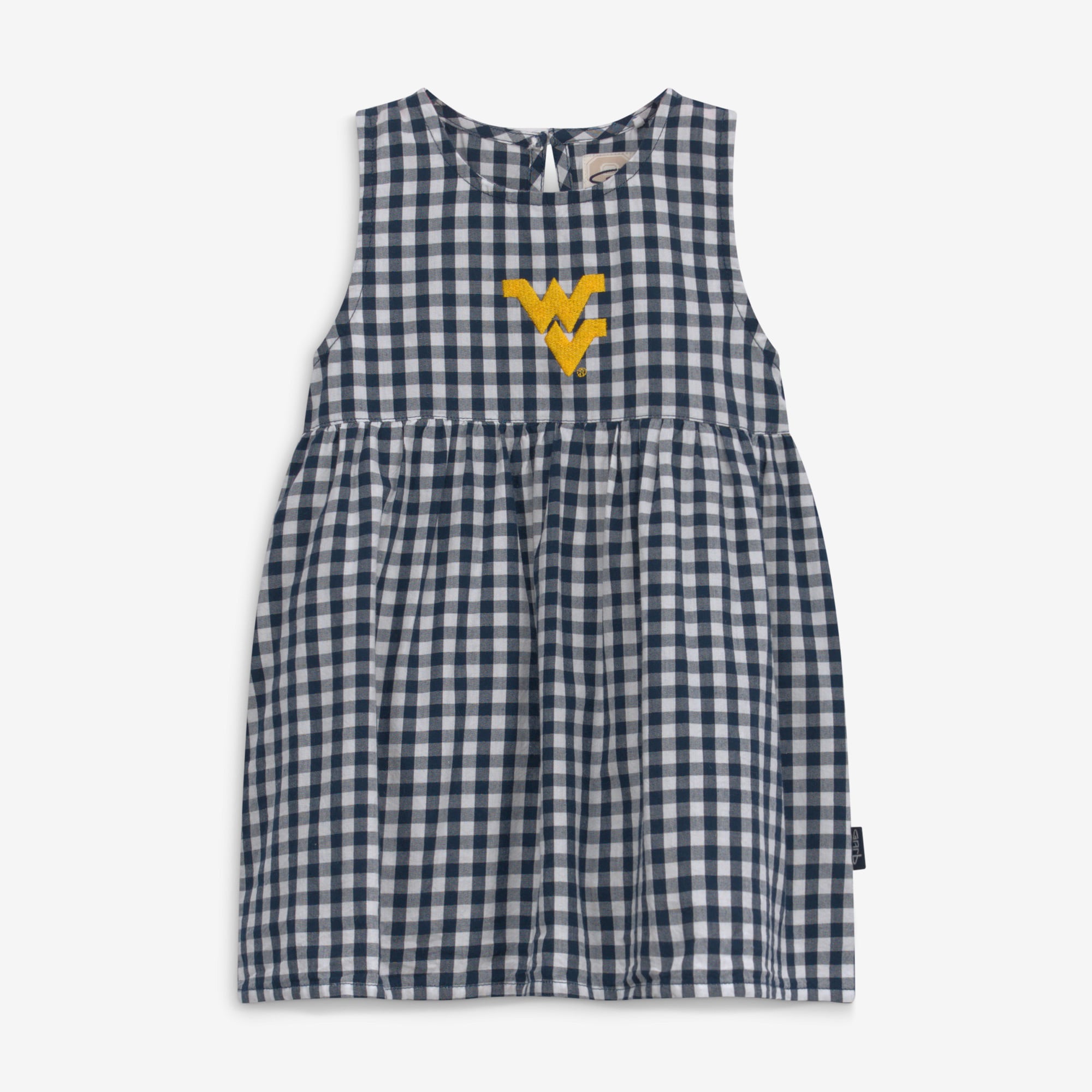 Girls Infant Garb Navy West Virginia Mountaineers Loren Gingham Dress