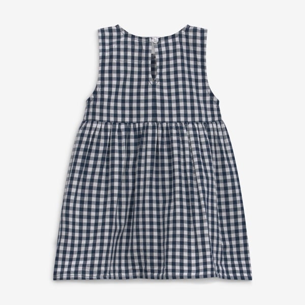 Girls Infant Garb Navy West Virginia Mountaineers Loren Gingham Dress