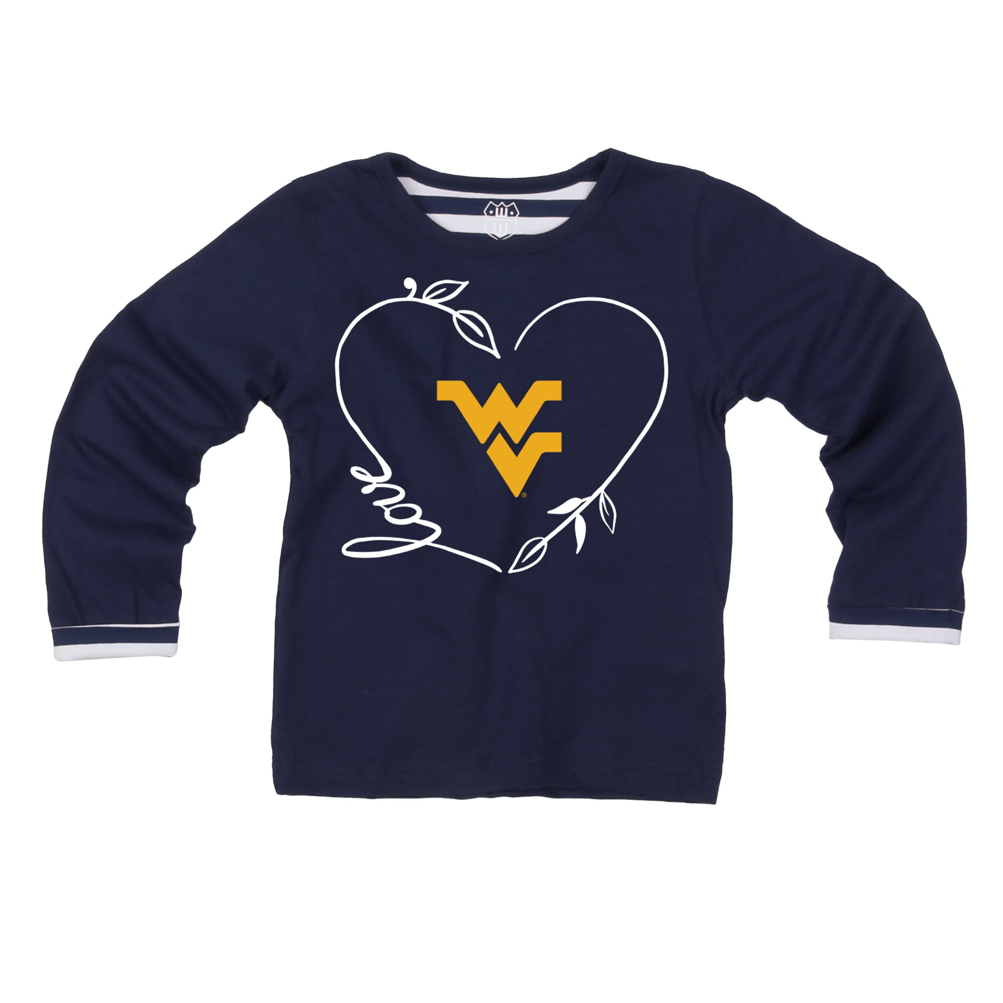 Ensemble 2 pièces pour petites filles Wes & Willy, haut à manches longues et pantalon, motif West Virginia Mountaineers, bleu marine