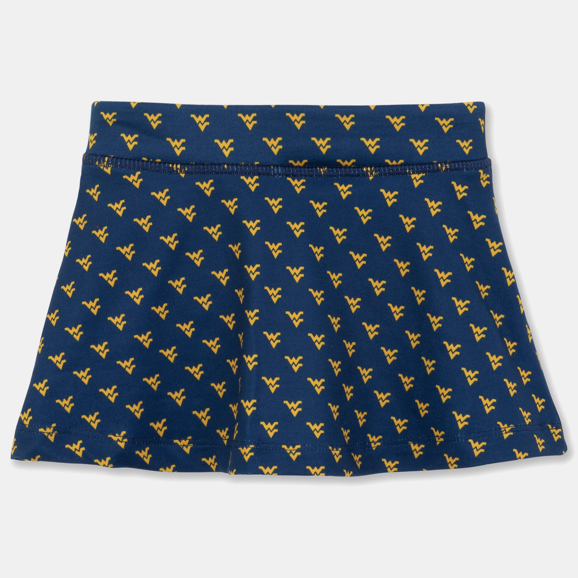 Girls Toddler ZooZatz Navy West Virginia Mountaineers All-Over Print Tennis Skort