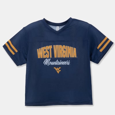 T-shirt en maille pour filles West Virginia Mountaineers ZooZatz - Bleu marine