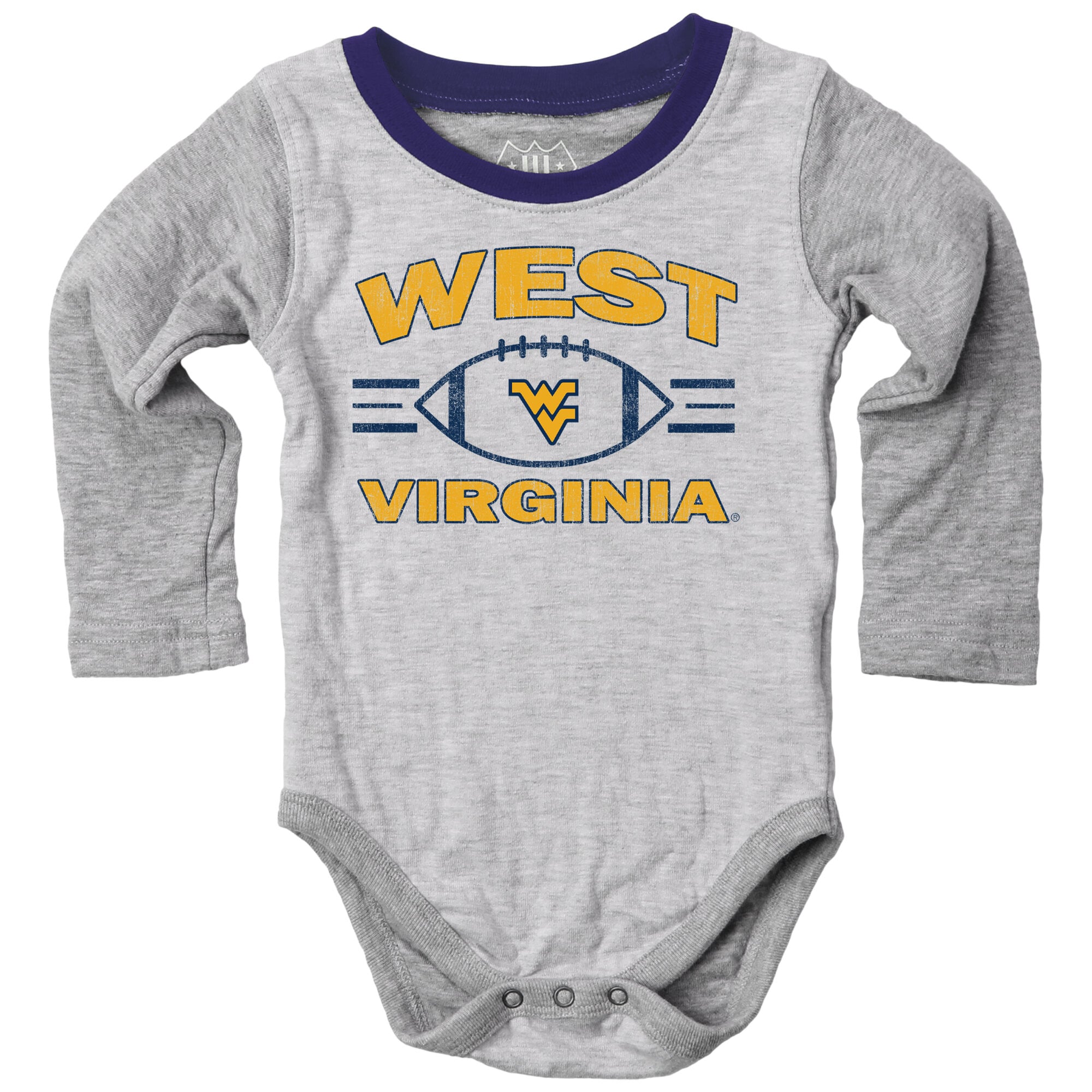 Infant Wes & Willy  Heather Gray West Virginia Mountaineers Jie Hopper Set