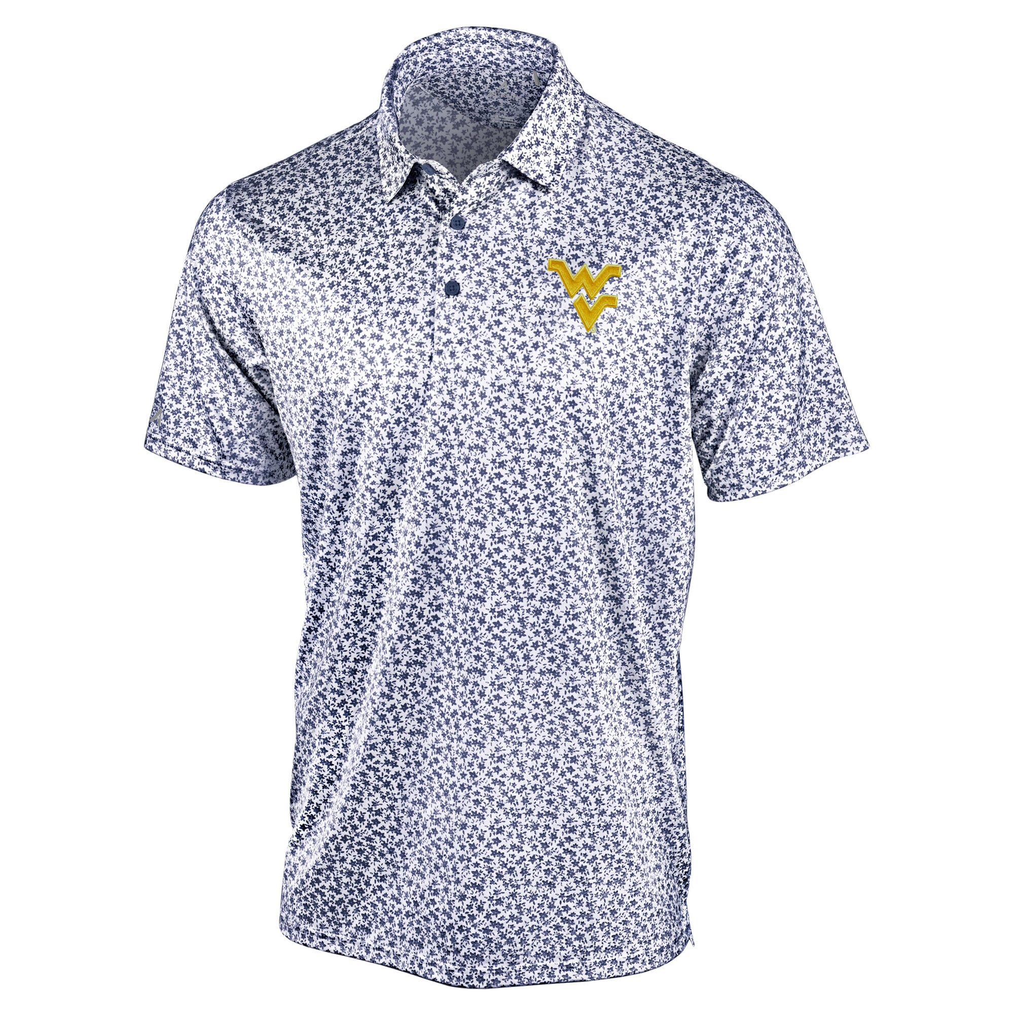 Polo Flourish Antigua Navy pour homme, West Virginia Mountaineers