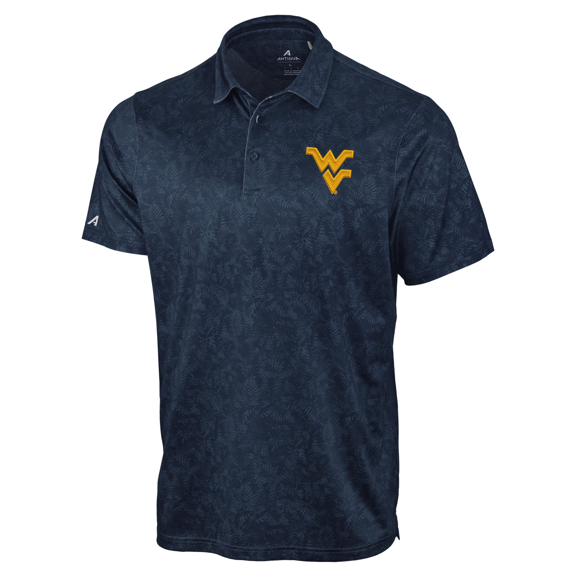 Polo Lush Antigua Navy pour homme, West Virginia Mountaineers