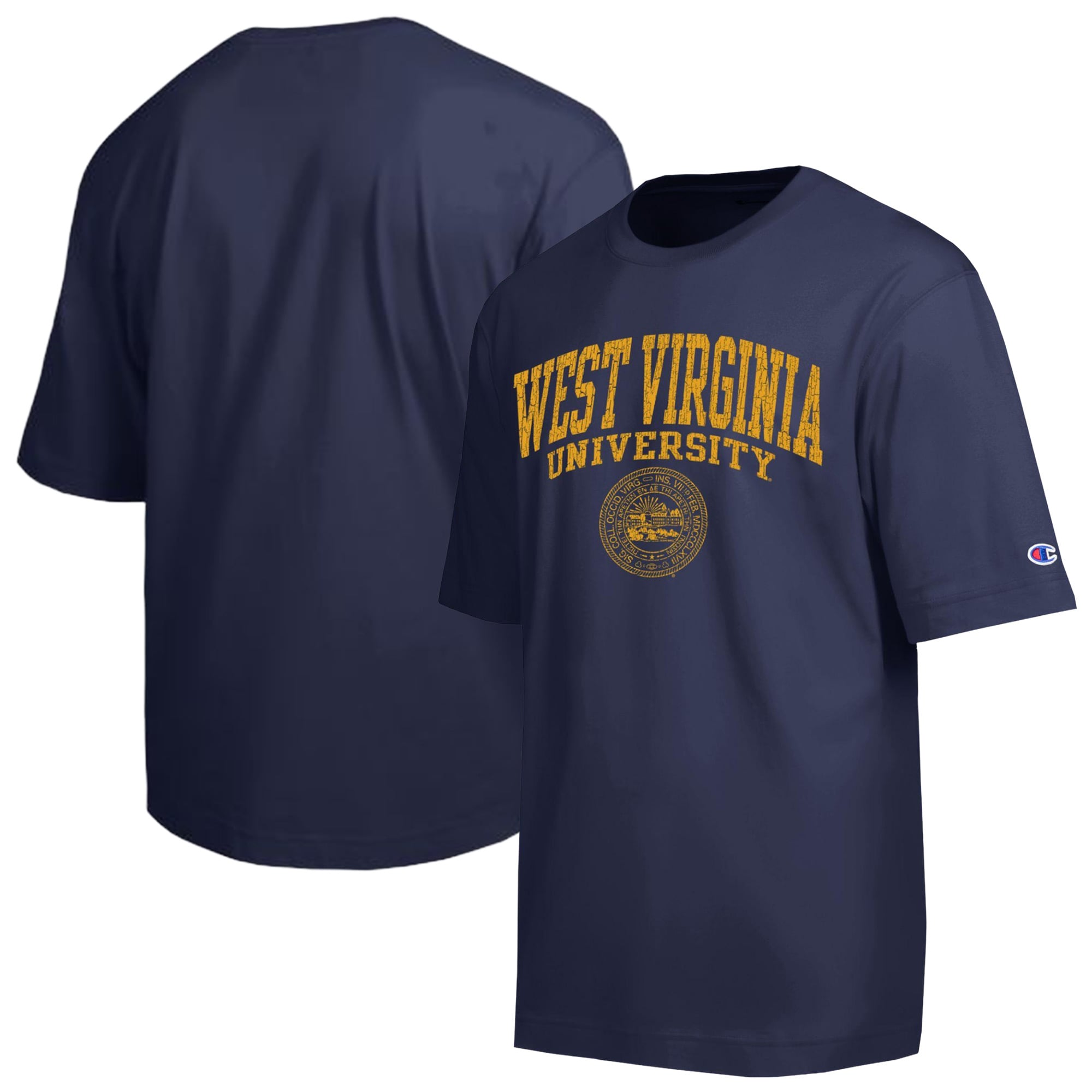 T-shirt Champion Navy West Virginia Mountaineers Scholar All-Star pour hommes