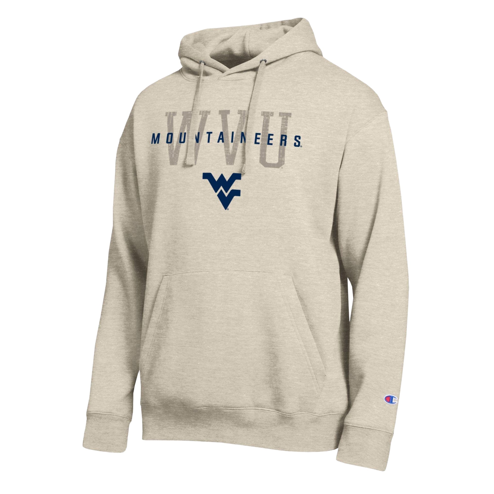 Sweat à capuche Champion Oatmeal West Virginia Mountaineers All-Star Neutral Stack pour homme