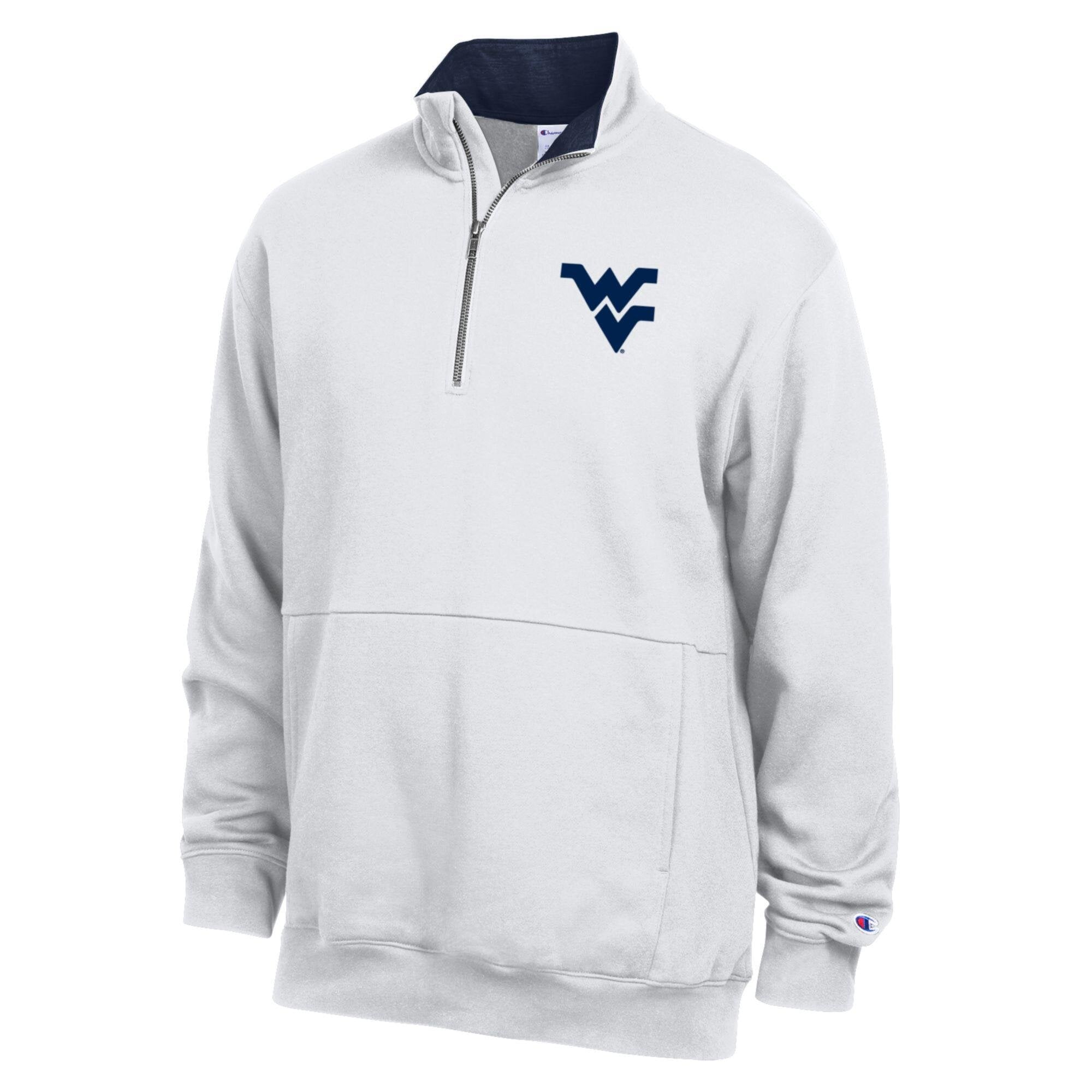 West Virginia Mountaineers Champion Fleece Quarter-Zip Pullover - White