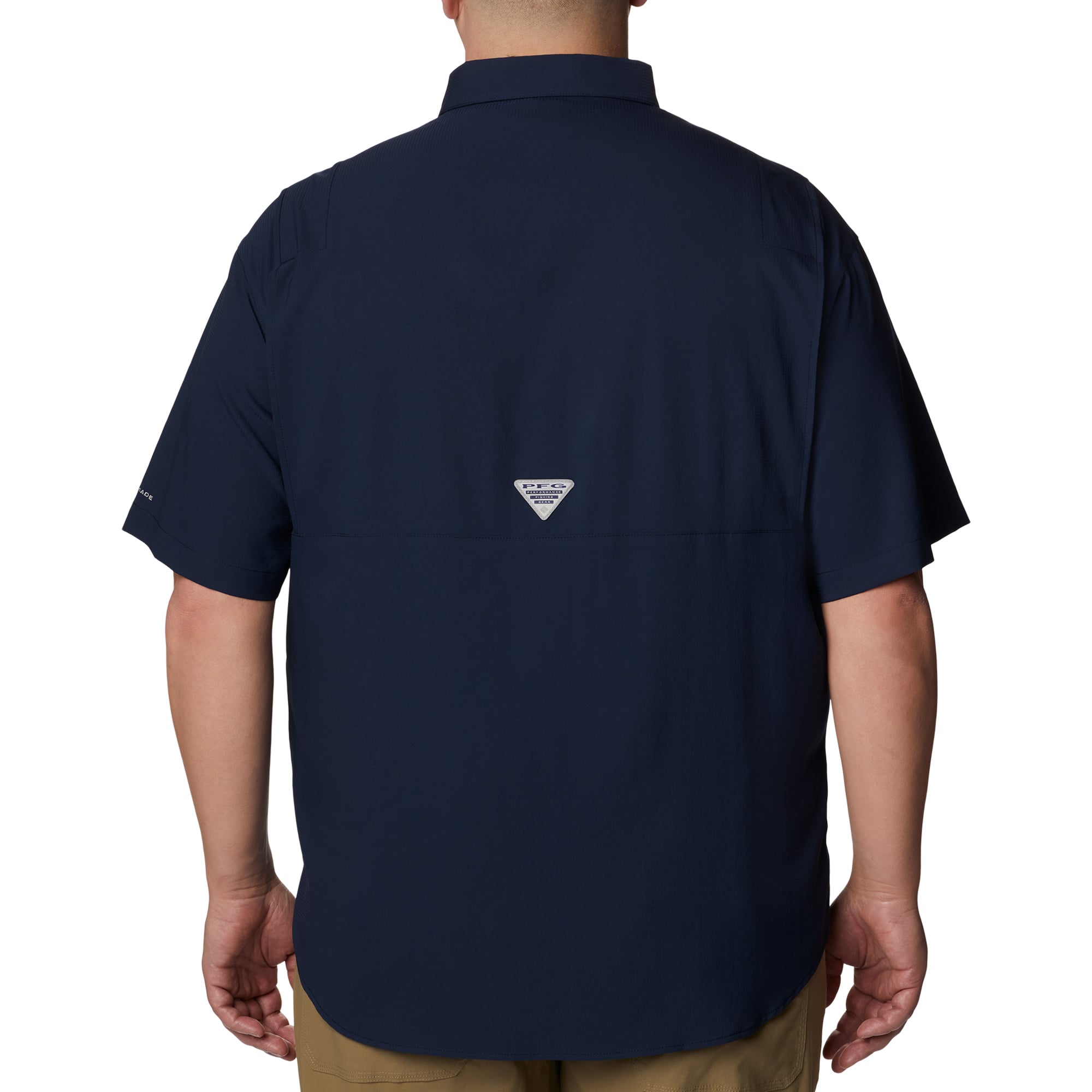 Chemise à boutons Columbia Navy West Virginia Mountaineers PFG Tamiami Omni-Shade pour homme