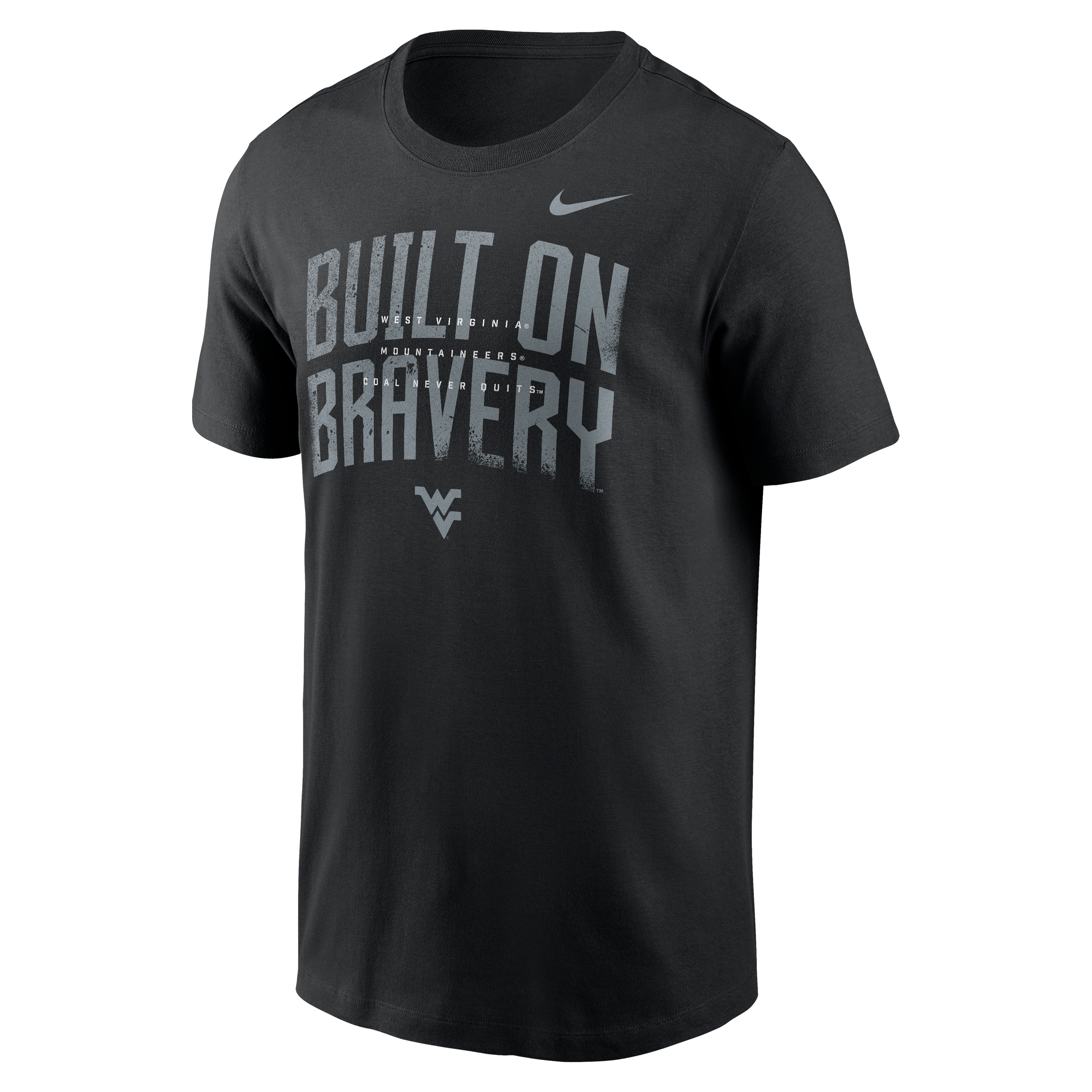 T-shirt Nike noir pour homme West Virginia Mountaineers « Built on Bravery »