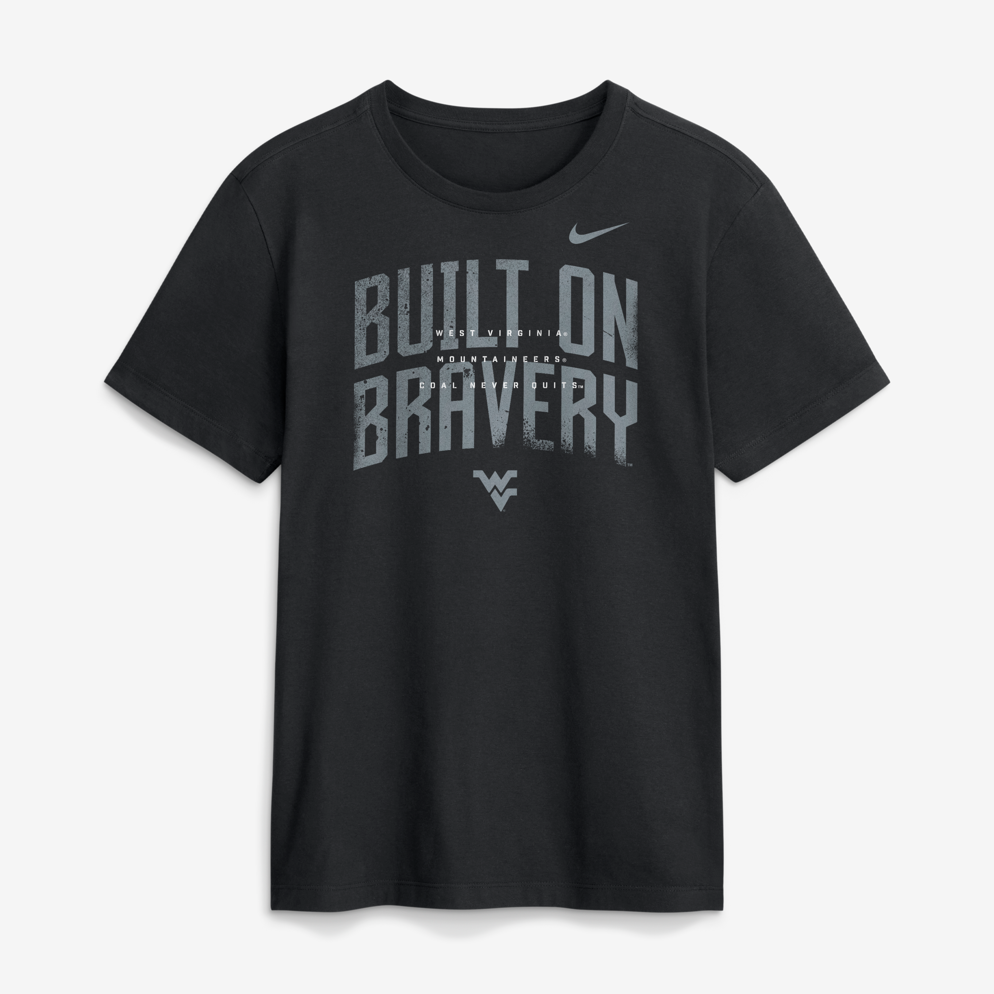 T-shirt Nike noir pour homme West Virginia Mountaineers « Built on Bravery »