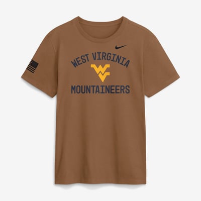 West Virginia Mountaineers Nike 2026 Military Appreciation Sideline Dri-FIT T-Shirt - Brown