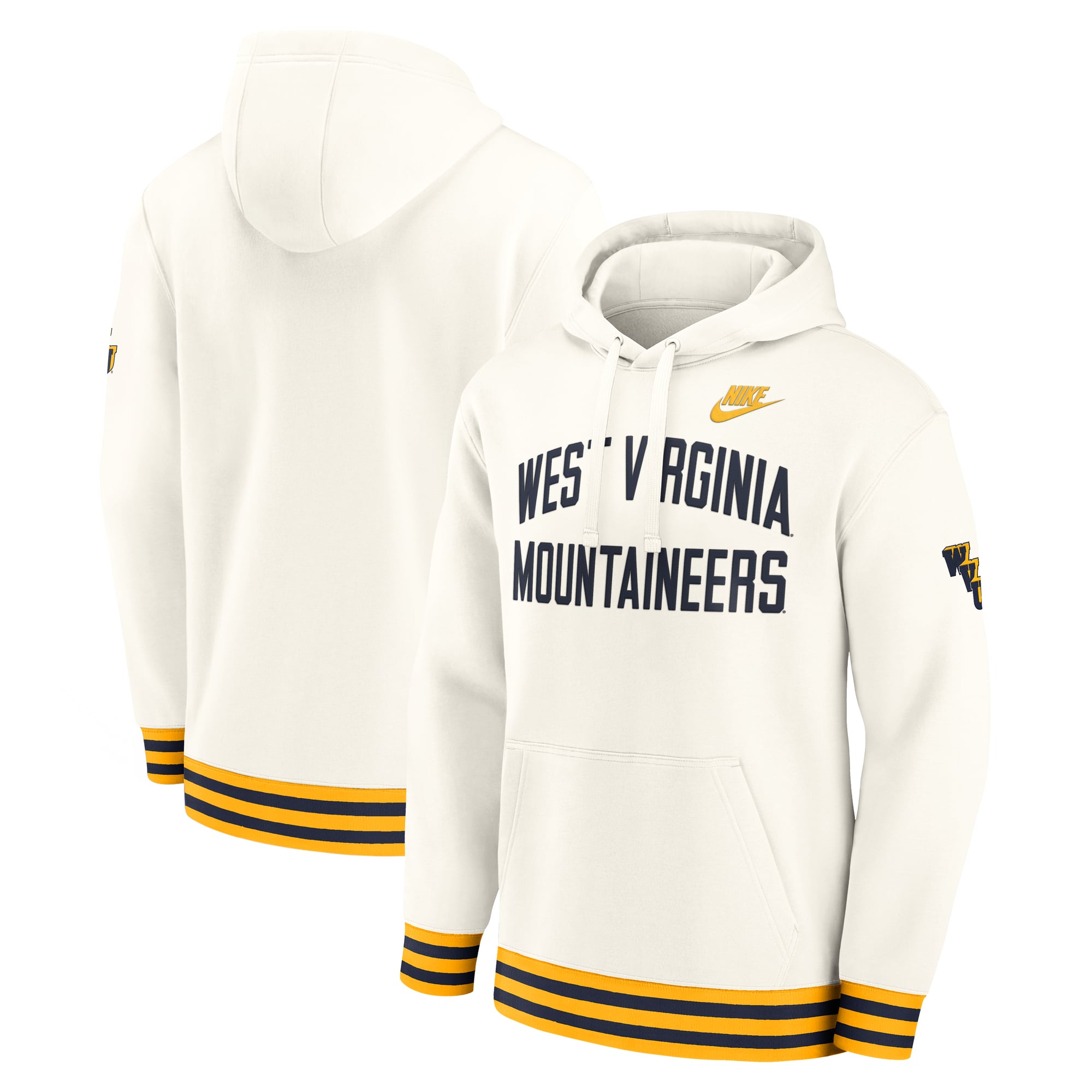 Men's Nike Cream West Virginia Mountaineers Legacy Retro Pullover Hoodie