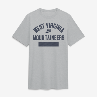 T-shirt West Virginia Mountaineers Nike Arch Wordmark Legacy Tri-Blend - Gris chiné