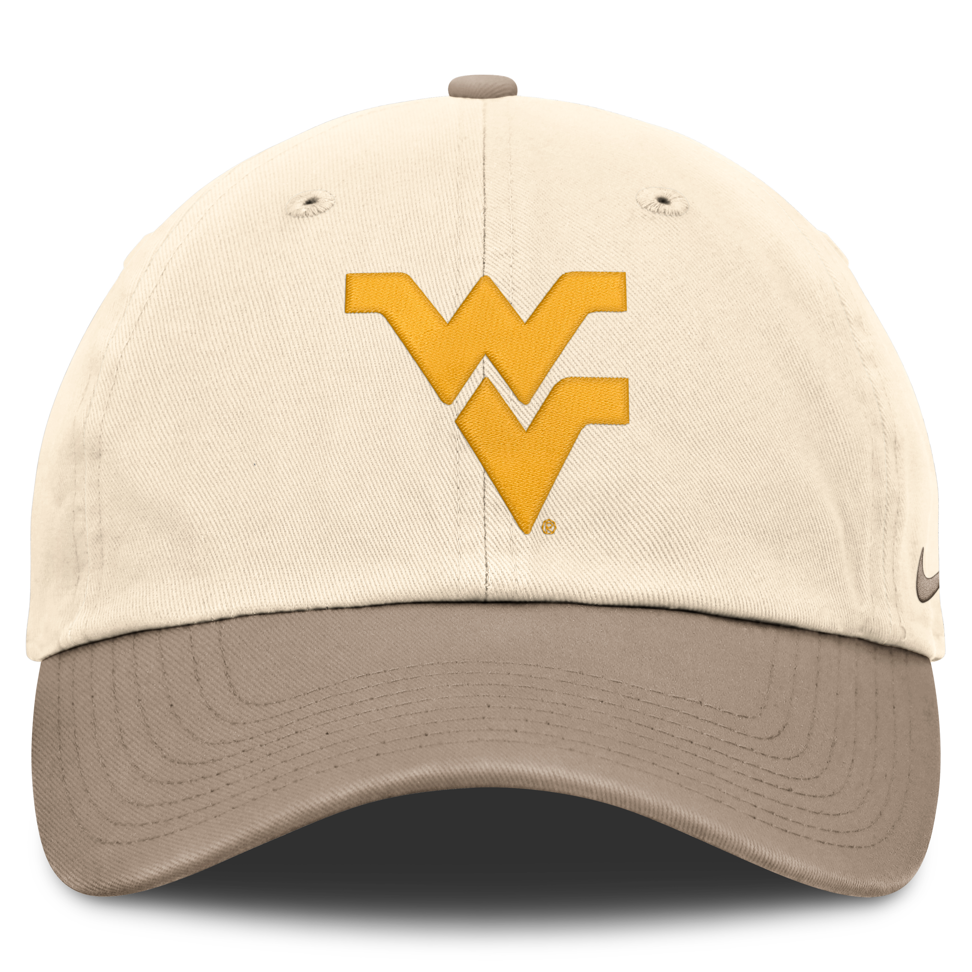 Men's Nike Natural/Khaki West Virginia Mountaineers Two-Tone Club Adjustable Hat
