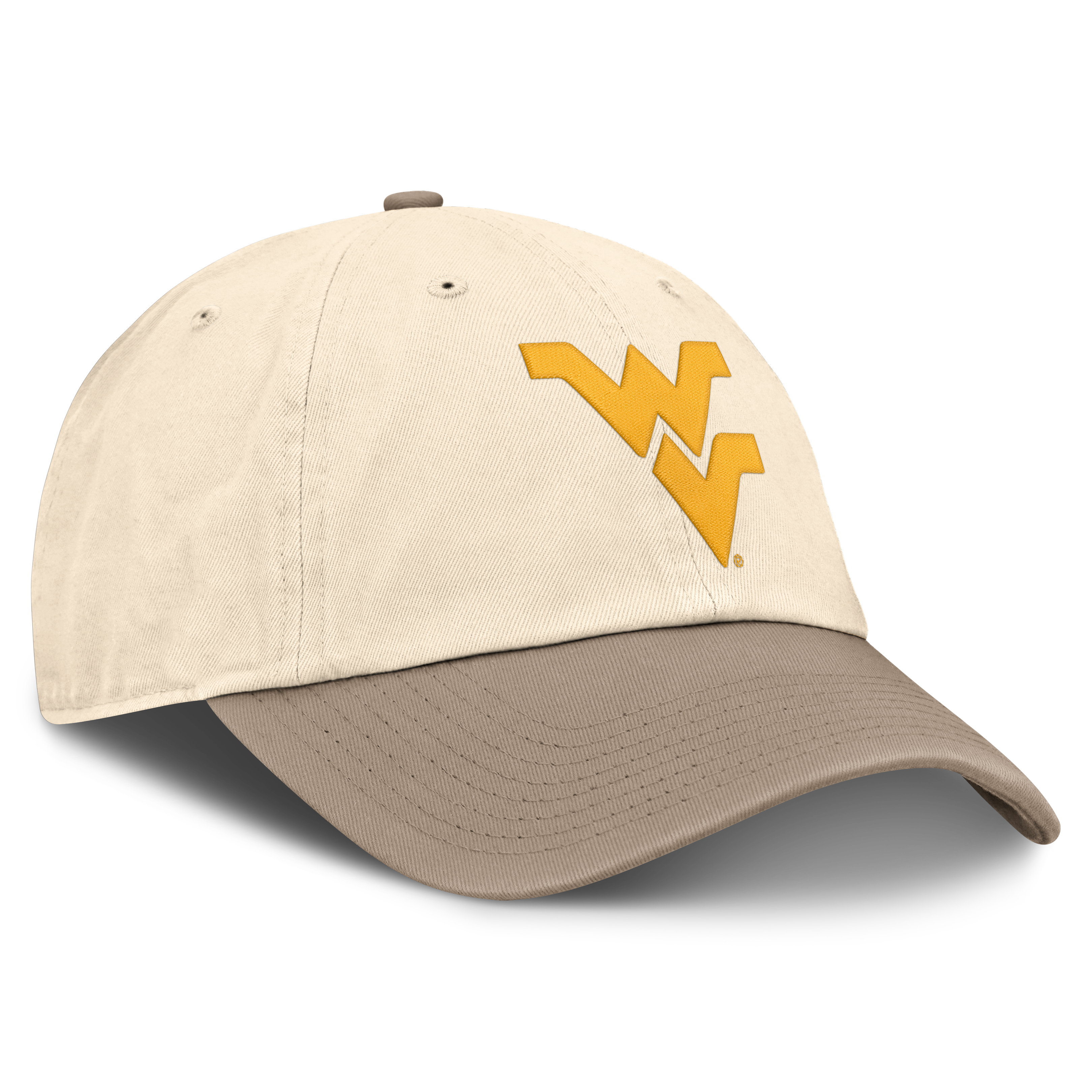 Men's Nike Natural/Khaki West Virginia Mountaineers Two-Tone Club Adjustable Hat