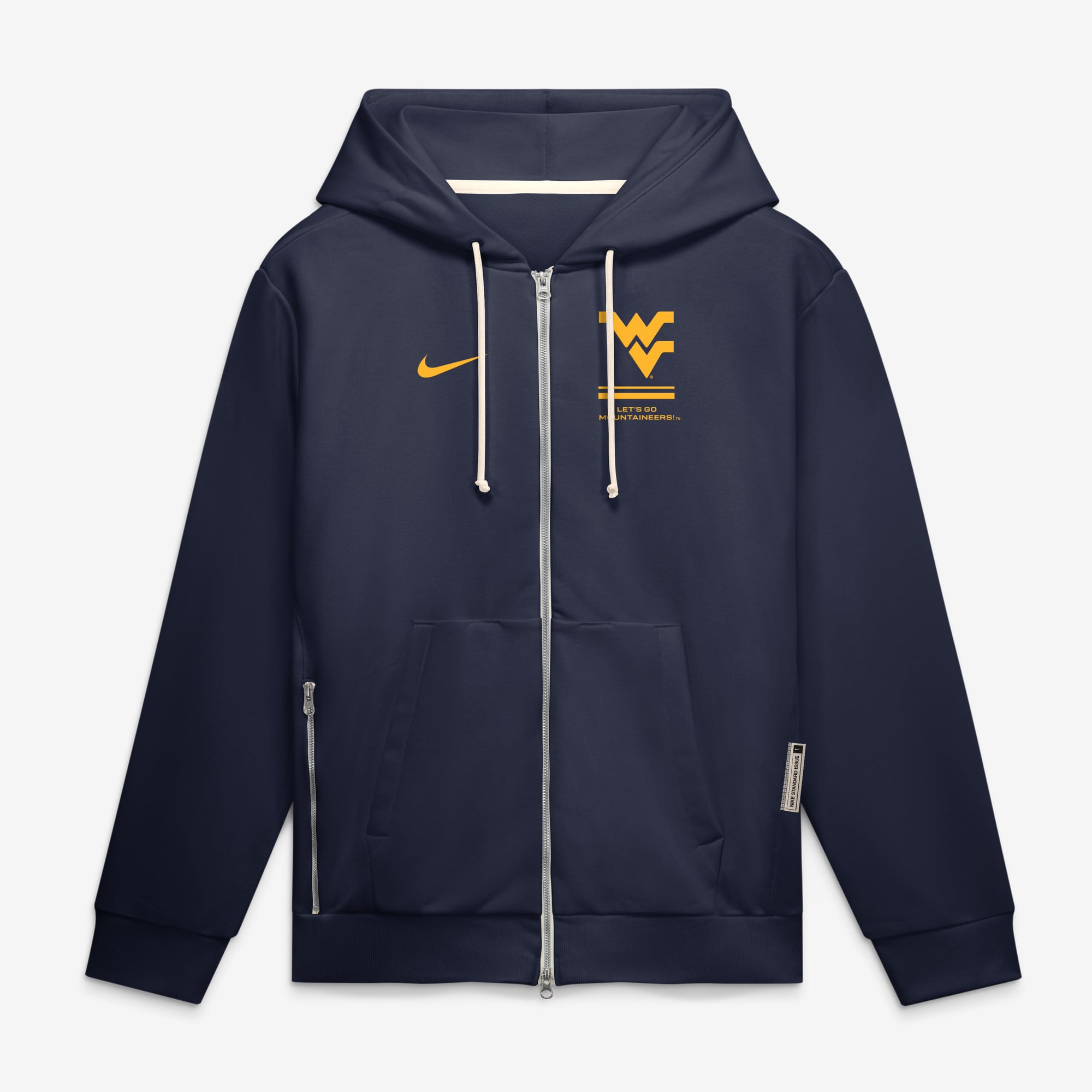 Men's Nike  Navy West Virginia Mountaineers 2026 Sideline Standard Issue Dri-FIT Full-Zip Hoodie