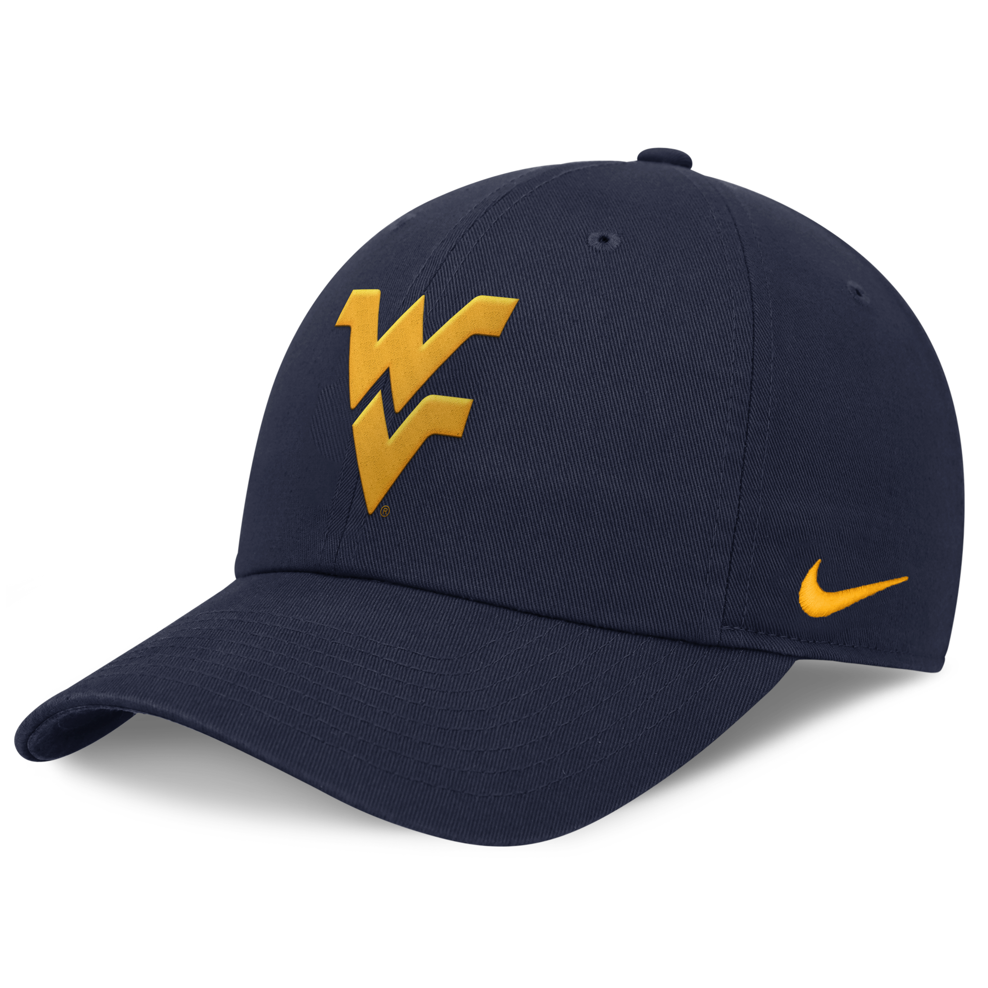 Casquette ajustable Nike bleu marine West Virginia Mountaineers Club Dri-FIT pour homme