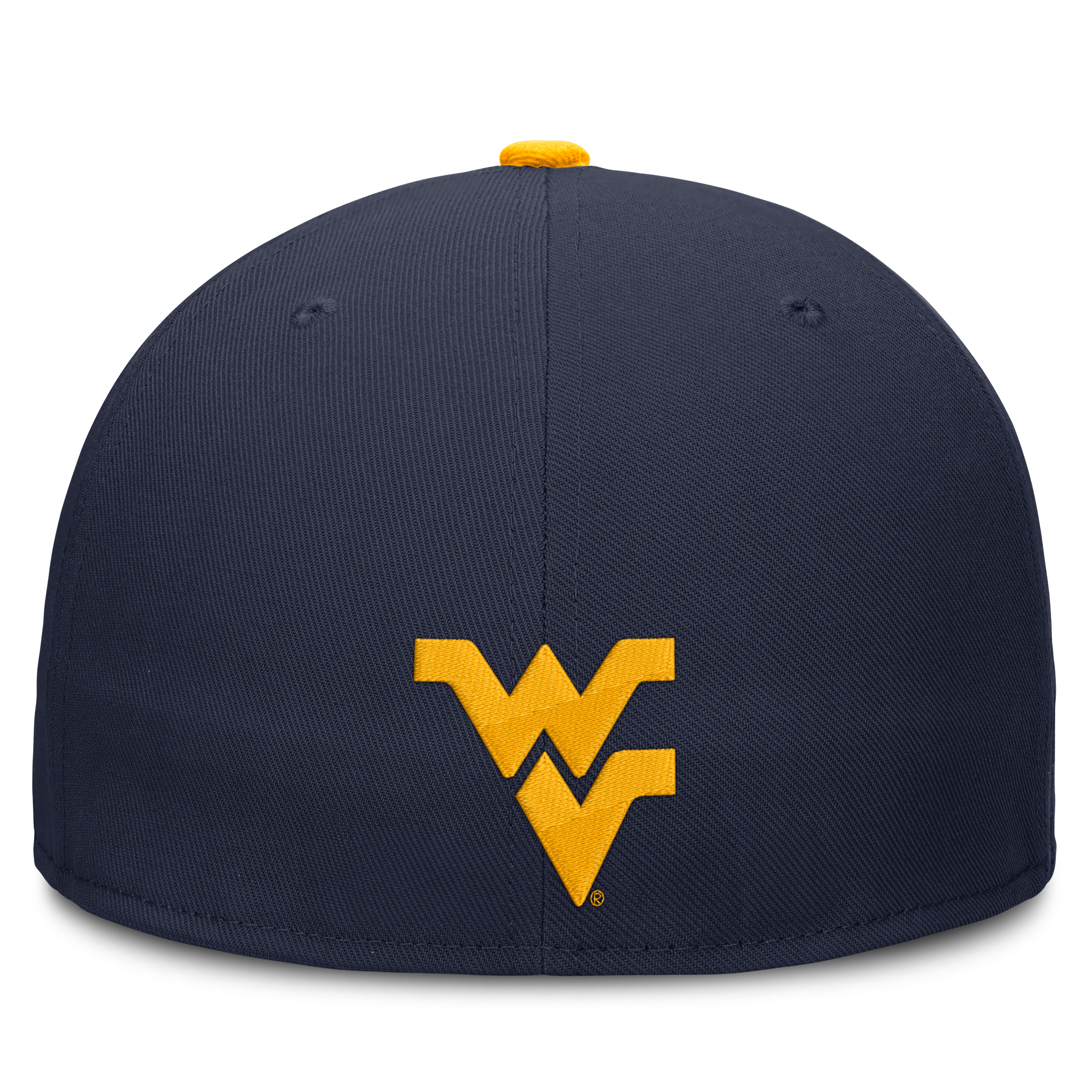 Casquette ajustée Nike Dri-FIT Primetime Script bleu marine pour homme, West Virginia Mountaineers