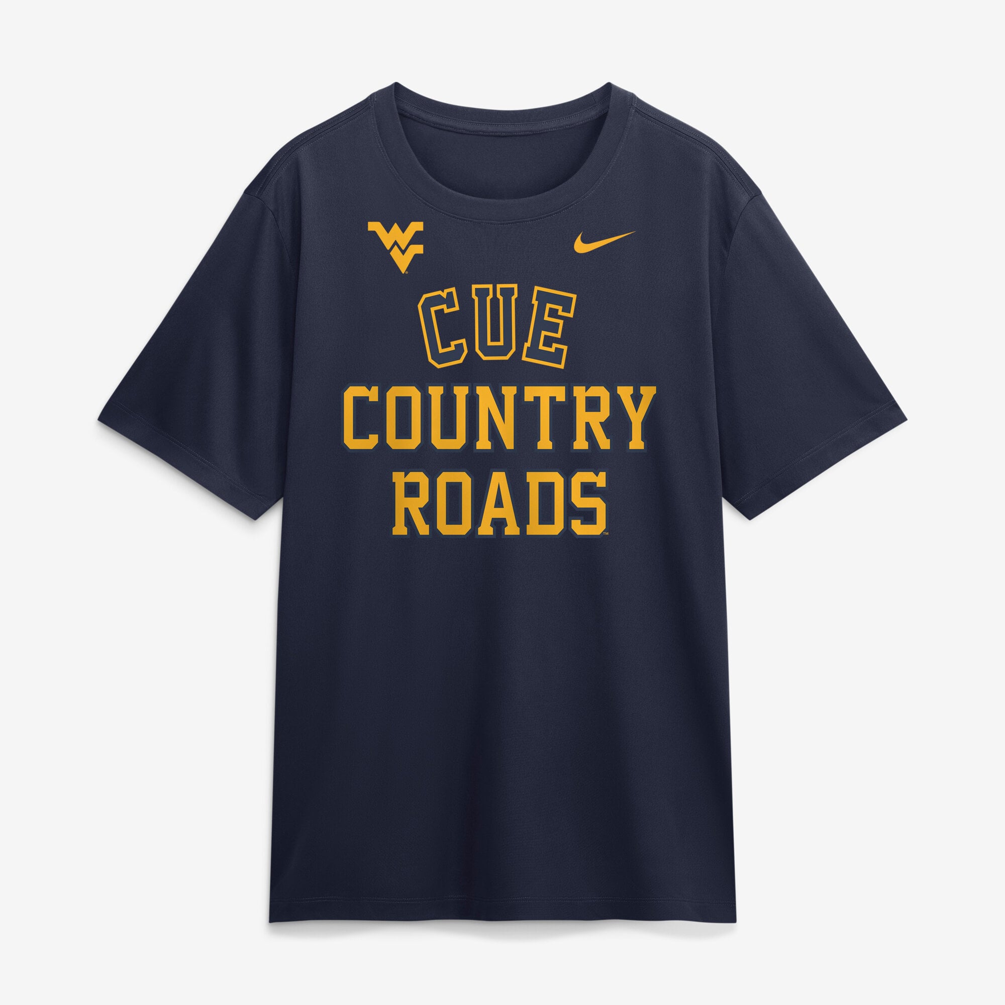 Men's Nike Navy West Virginia Mountaineers Primetime Arch Mantra Legend Dri-FIT T-Shirt