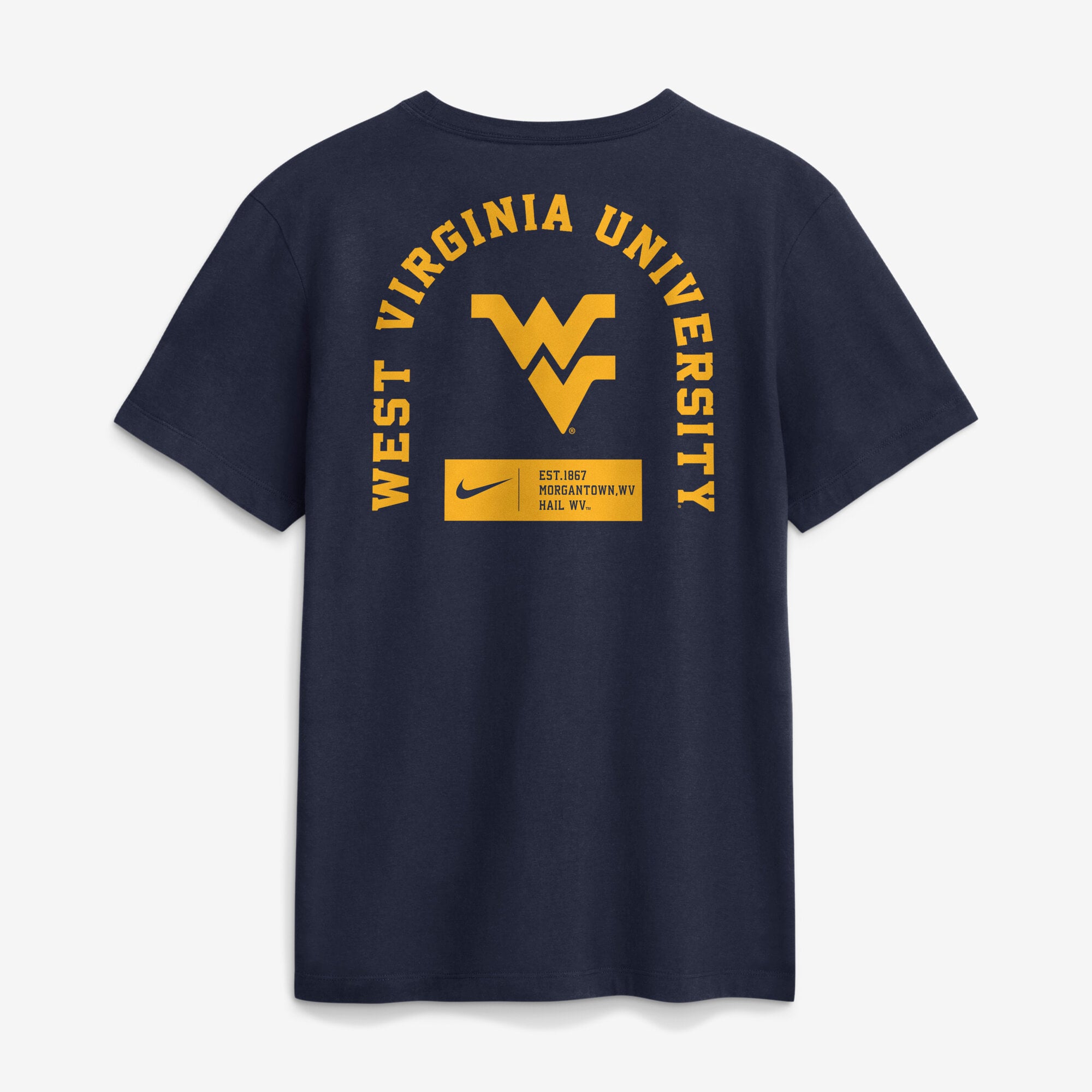 Men's Nike Navy West Virginia Mountaineers Primetime Crew T-Shirt