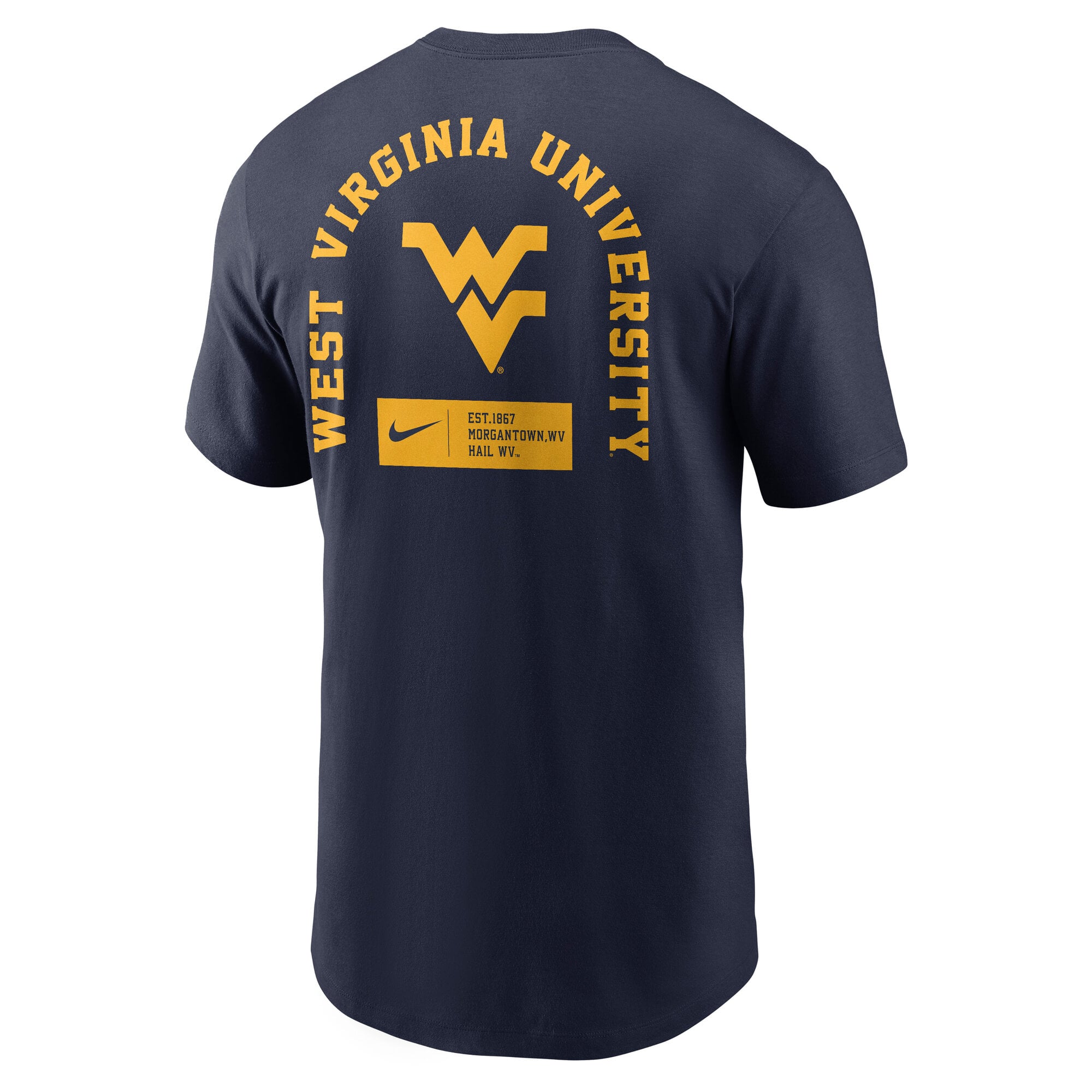 Men's Nike Navy West Virginia Mountaineers Primetime Crew T-Shirt