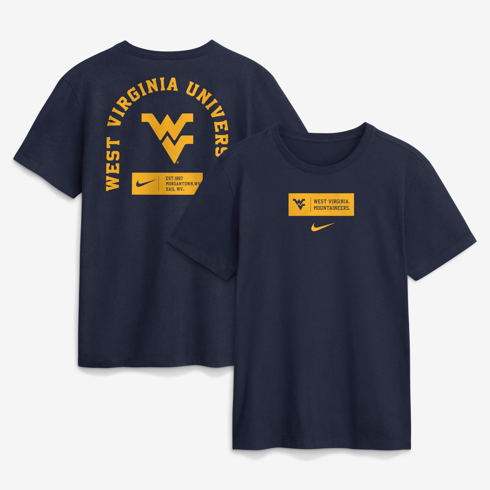 Men's Nike Navy West Virginia Mountaineers Primetime Crew T-Shirt