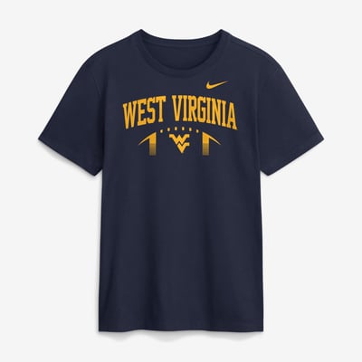 T-shirt Nike Primetime Football Icon des West Virginia Mountaineers - Bleu marine