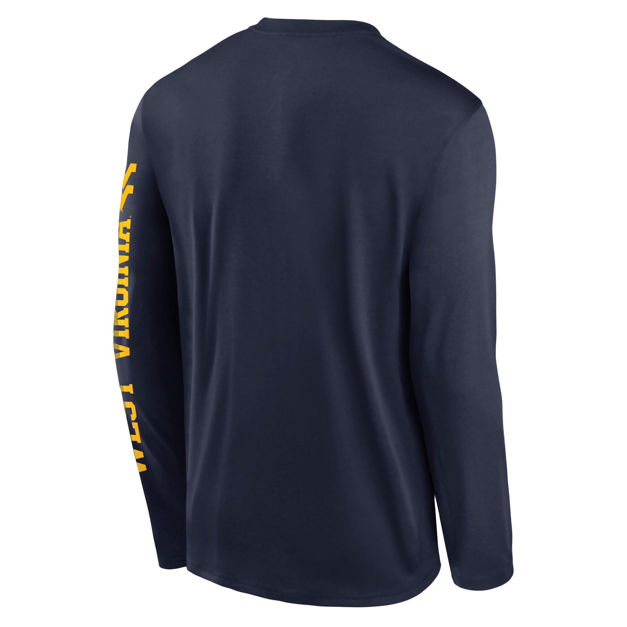 Men's Nike Navy West Virginia Mountaineers Primetime Logo Sleeve Legend Dri-FIT Long T-Shirt